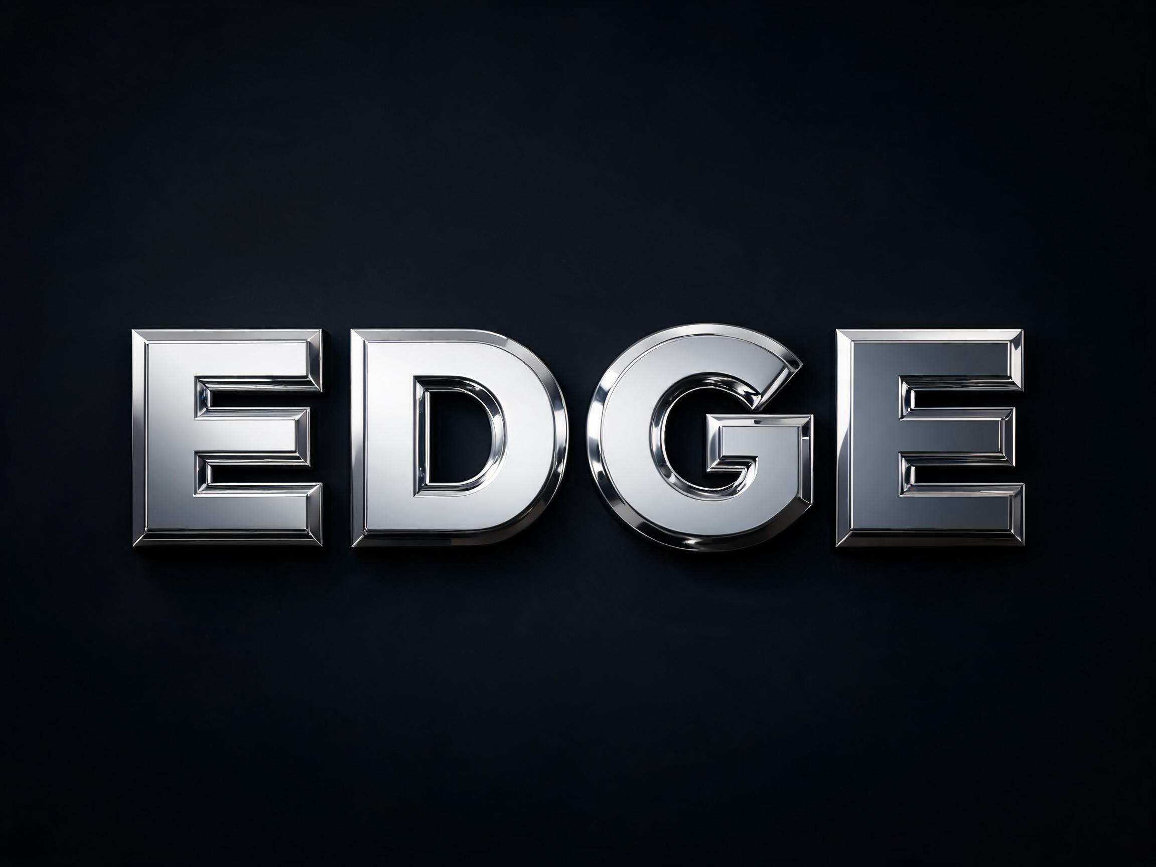 3D Chrome Bevel AI font effect image