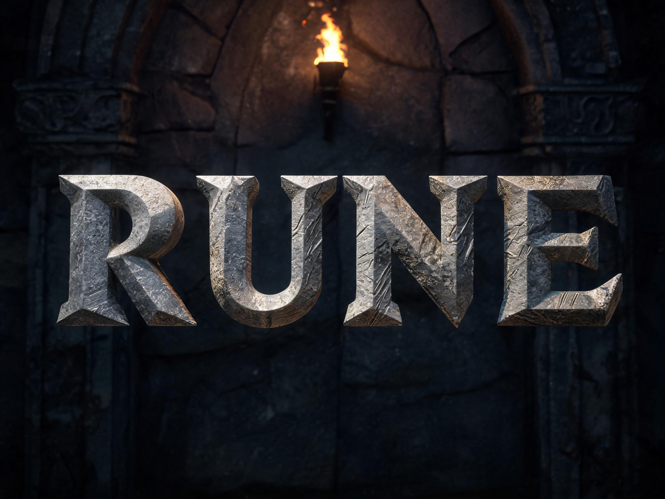 3D Stone AI font effect image