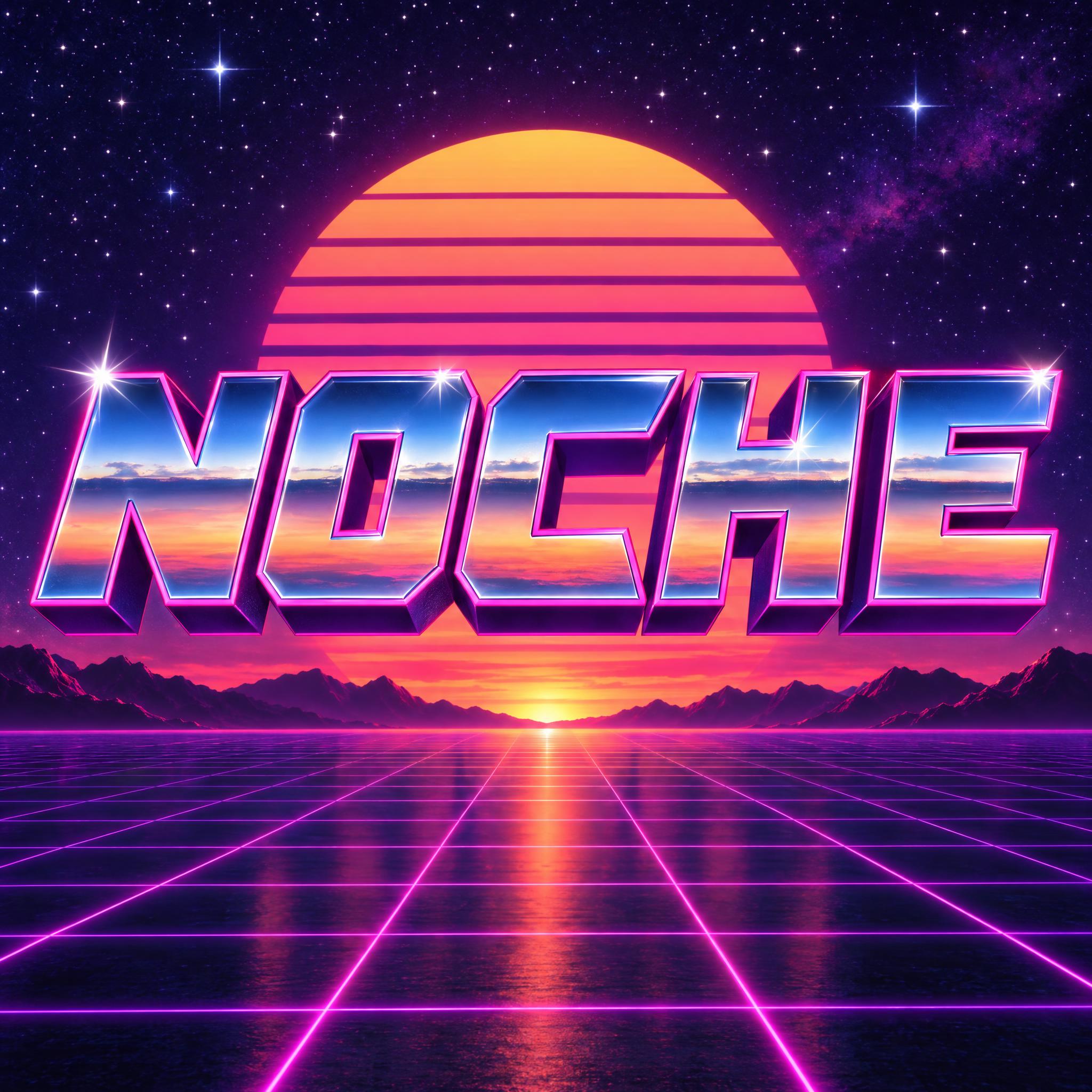 Imagen de ejemplo de la fuente de IA Letra de los 80