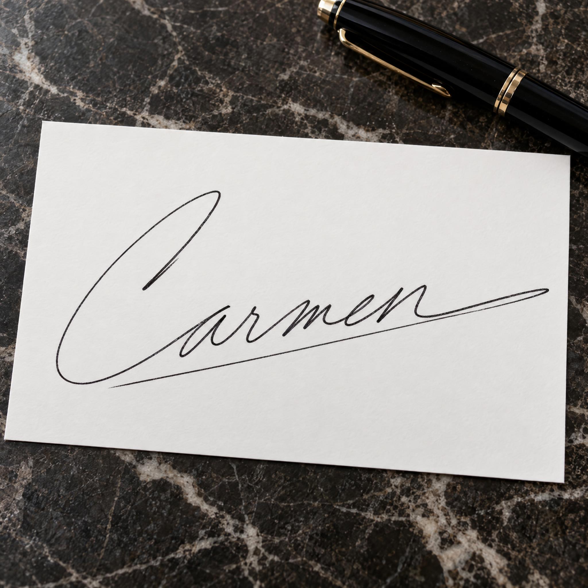 Imagen de ejemplo de la fuente de IA Firma elegante