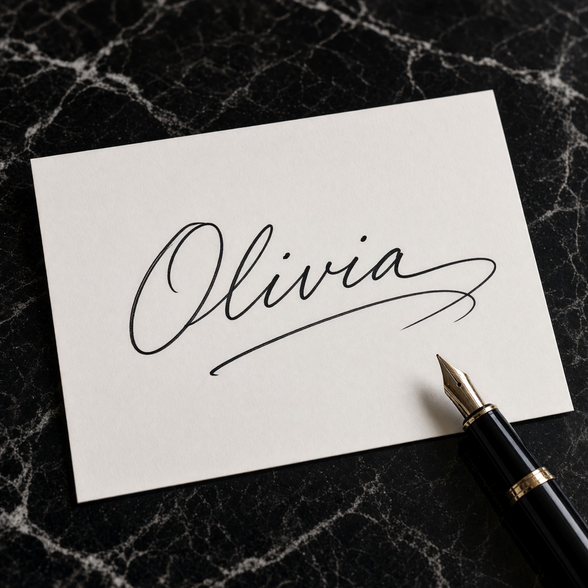 Autograph Font AI font generated with Grok Imagine: the word Olivia