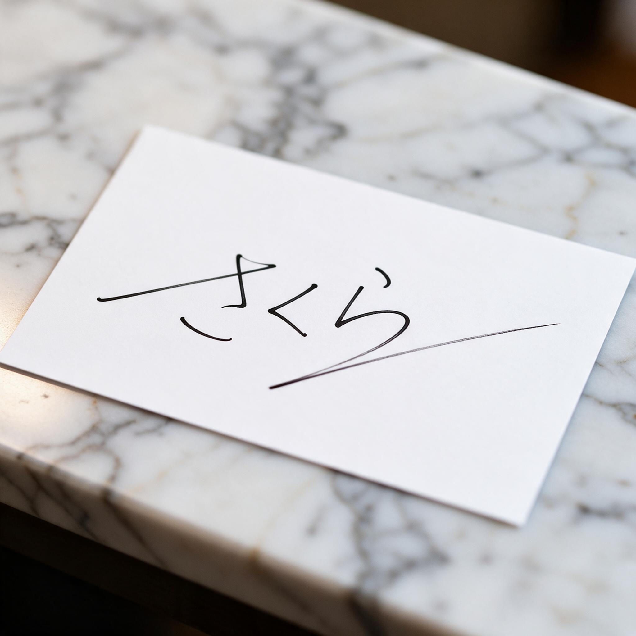 Seedream で生成した サイン文字 AIフォント：文字「さくら」