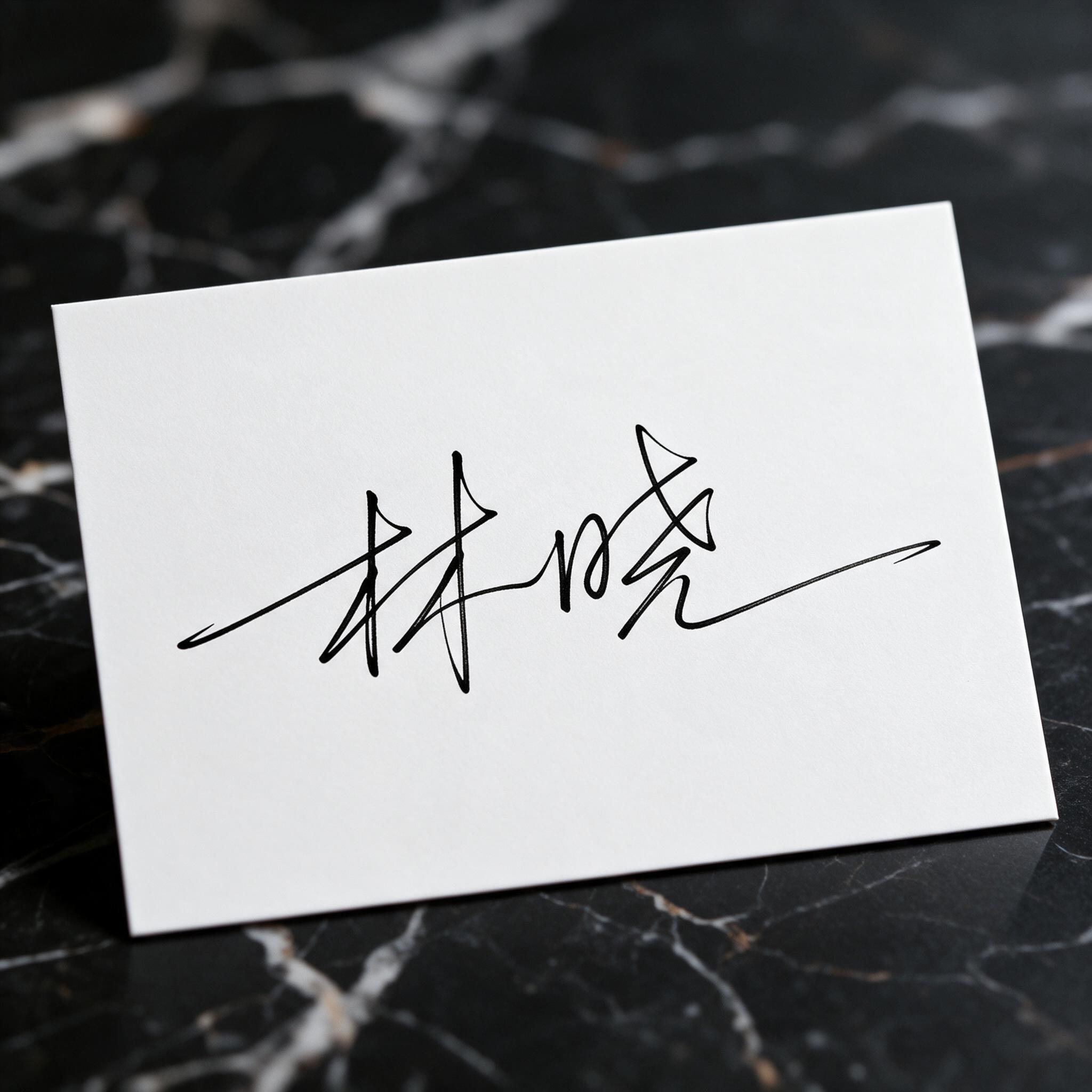 艺术签名 AI 字体在 Seedream 上的生成结果：文字 林晓