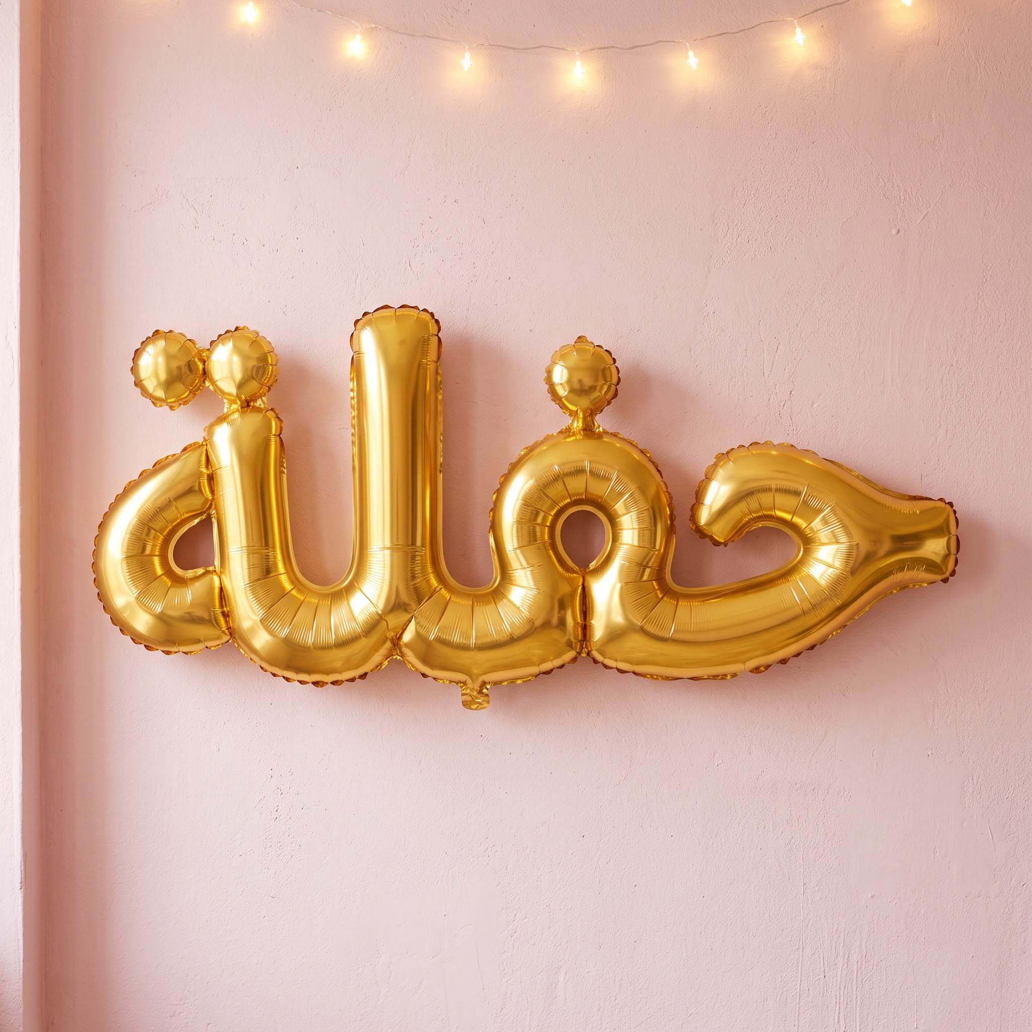 خط حروف البالونات بالذكاء الاصطناعي من توليد Nano Banana: كلمة حفلة