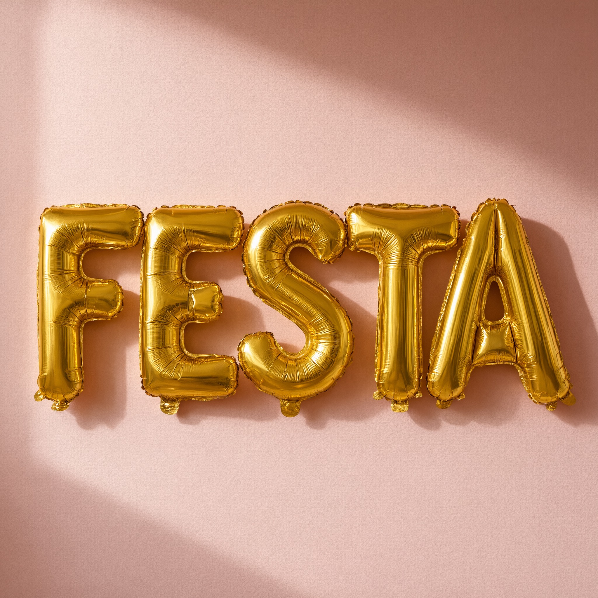 Fonte de IA Letra balão gerada no Qwen-Image: a palavra FESTA