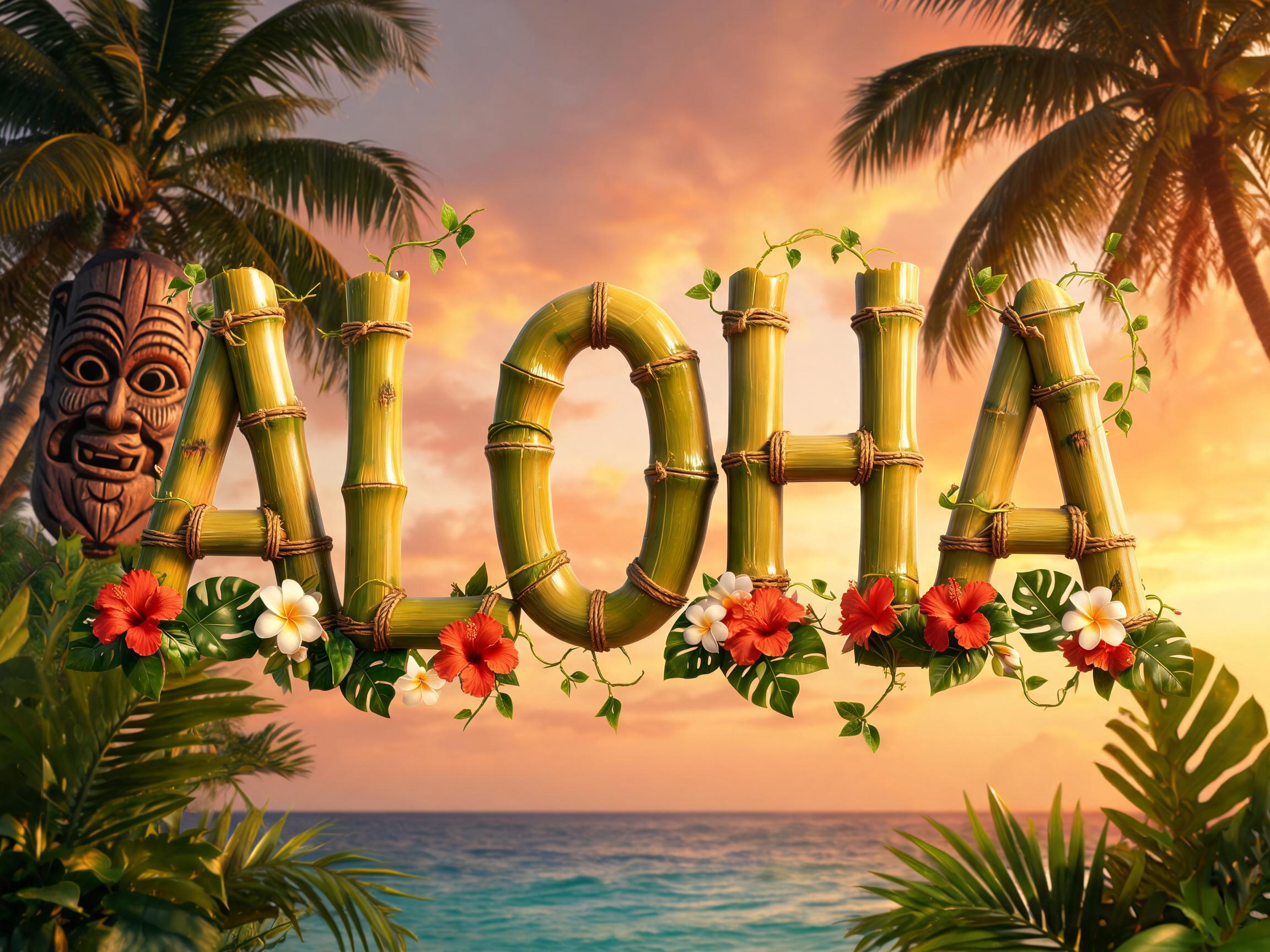 Bamboo Craft AI font effect image