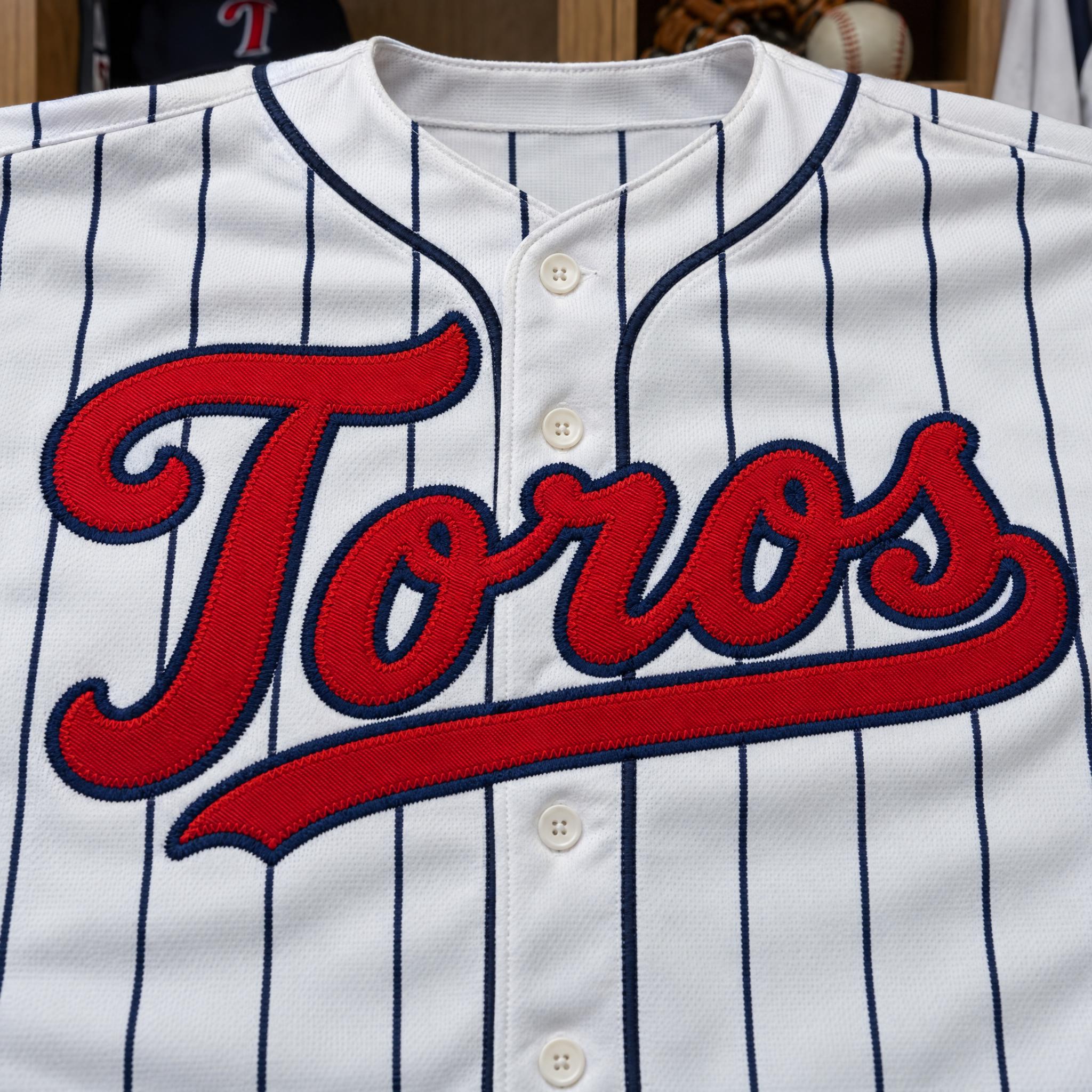 Fuente de IA Letra de béisbol generada con GPT Image: la palabra Toros