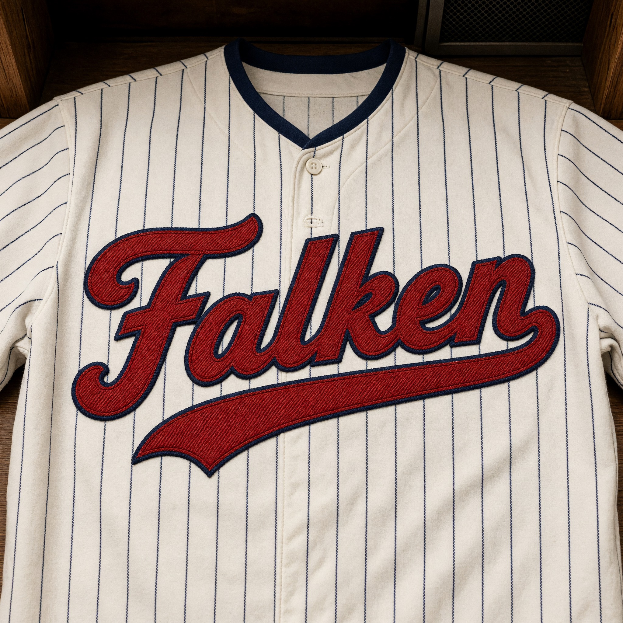 Baseball-Schrift KI-Schrift, erstellt mit Grok Imagine: das Wort Falken