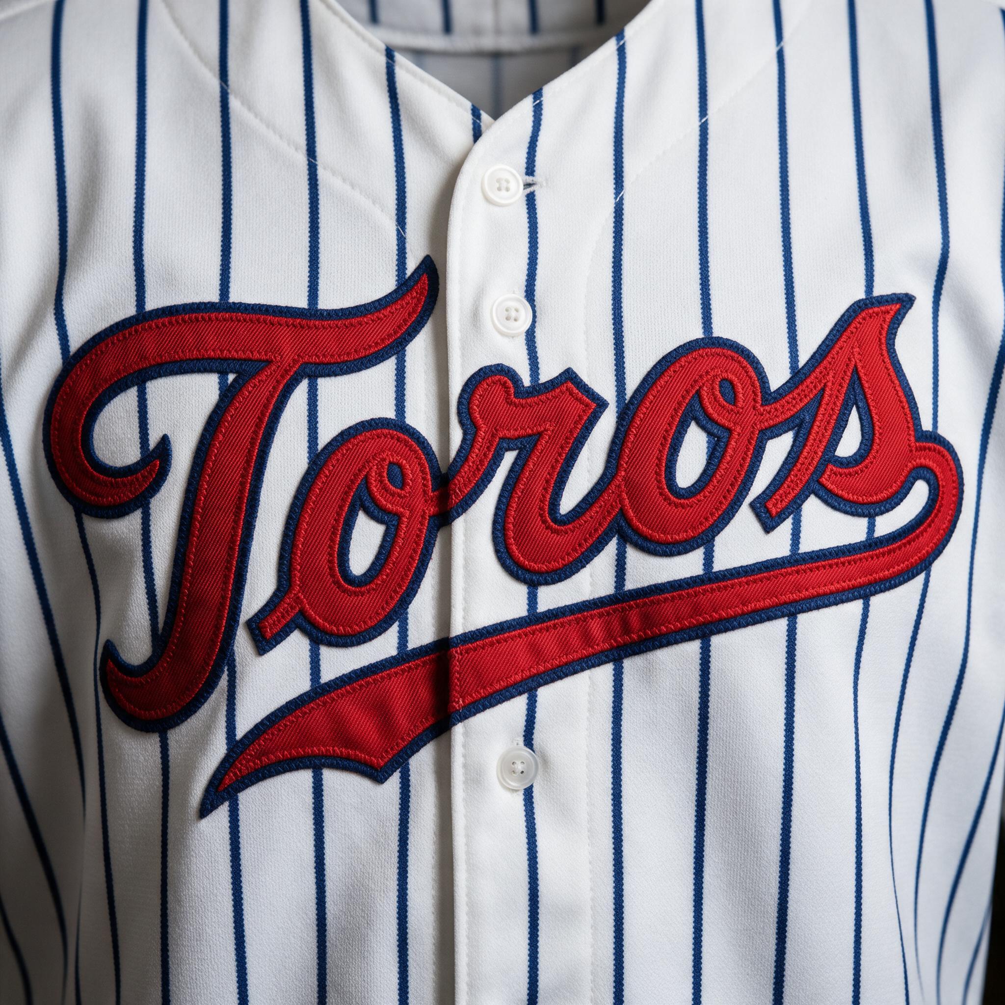 Fuente de IA Letra de béisbol generada con Seedream: la palabra Toros