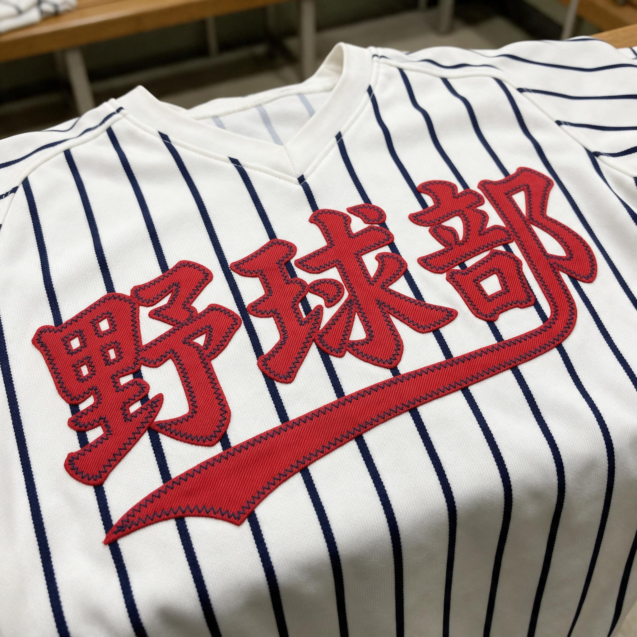 Seedream で生成した 野球 ロゴ 文字 AIフォント：文字「野球部」