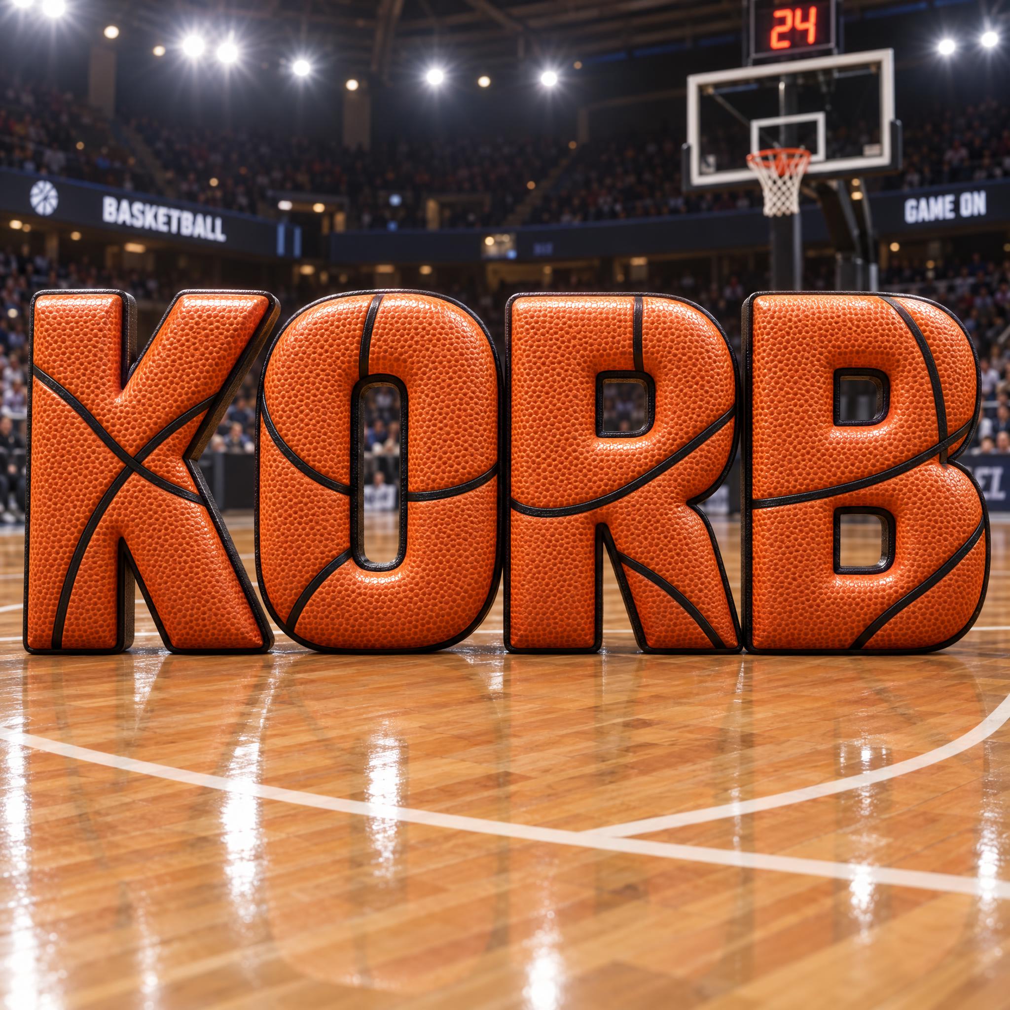 Basketball-Schrift KI-Schrift Beispielbild