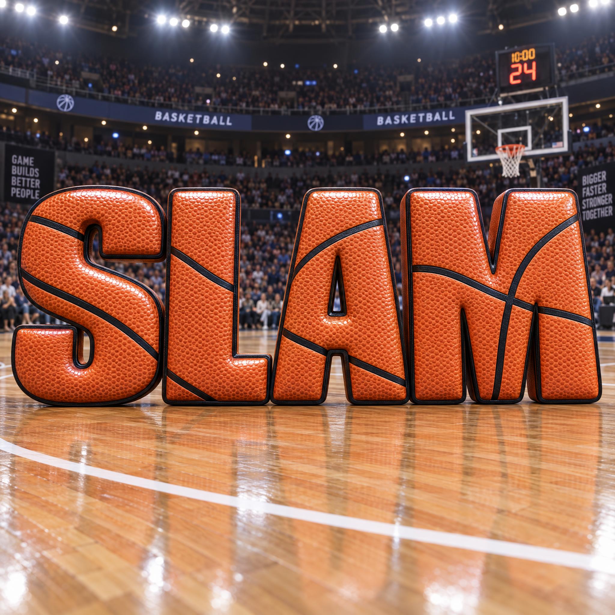 Basketball Font AI font effect image