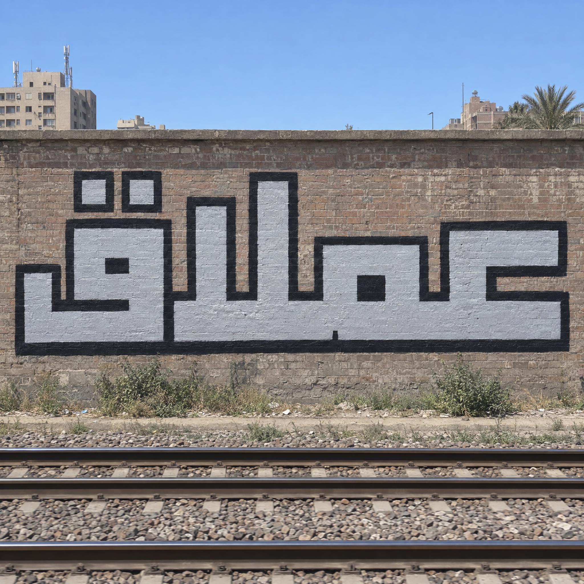 صورة مثال لخط جرافيتي البلوك بالذكاء الاصطناعي