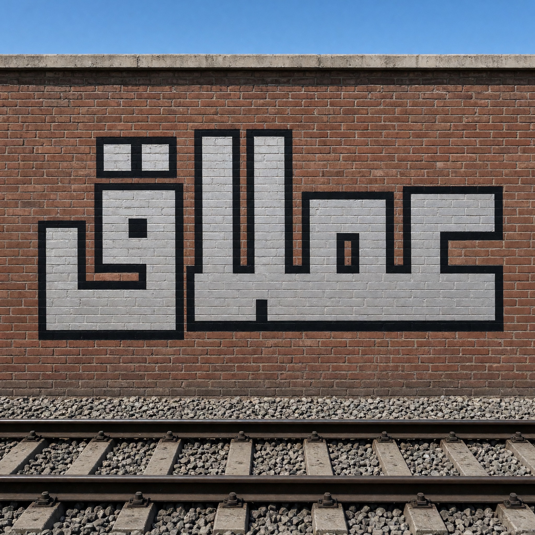 خط جرافيتي البلوك بالذكاء الاصطناعي من توليد Grok Imagine: كلمة عملاق