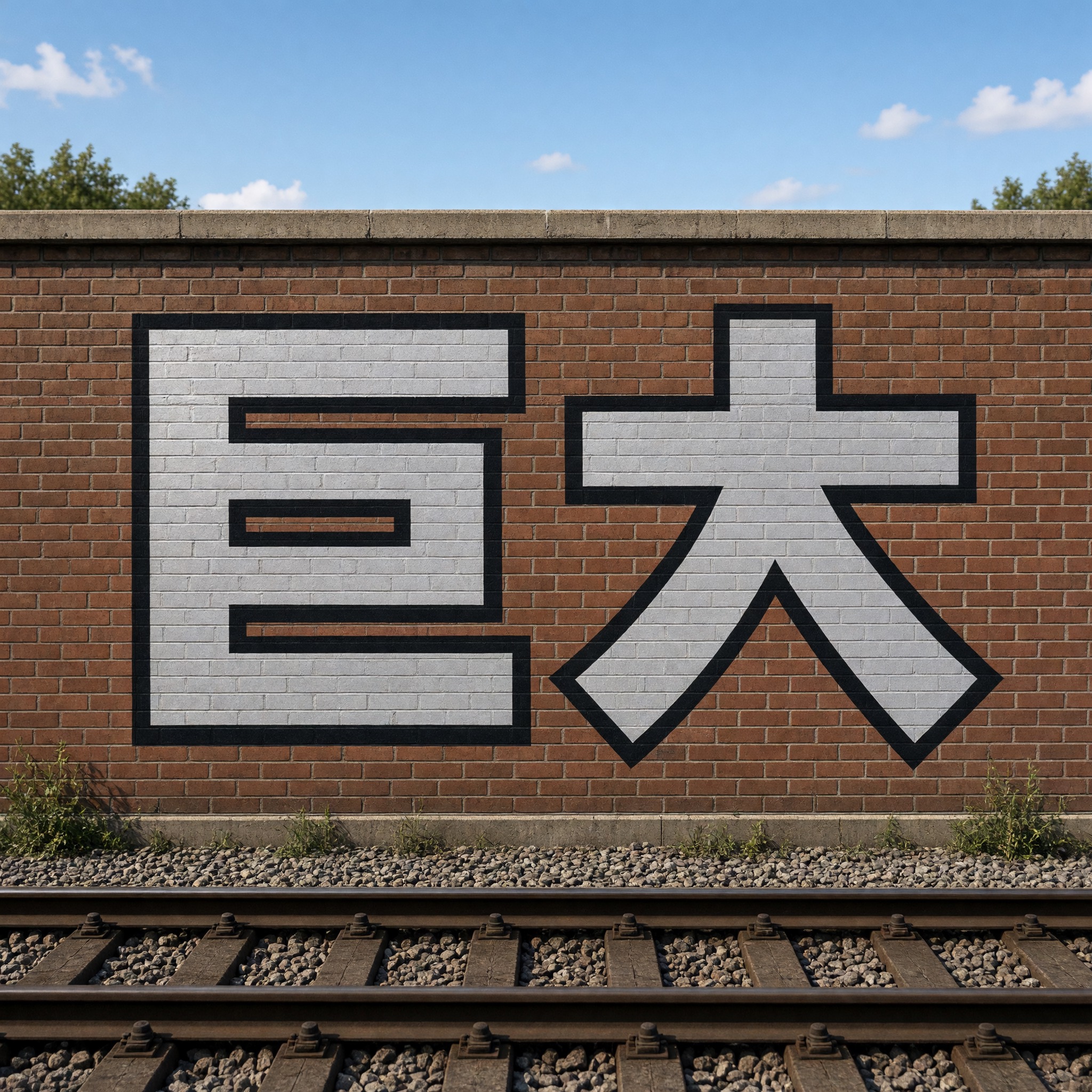 滚筒大块字 AI 字体在 Grok Imagine 上的生成结果:文字 巨大