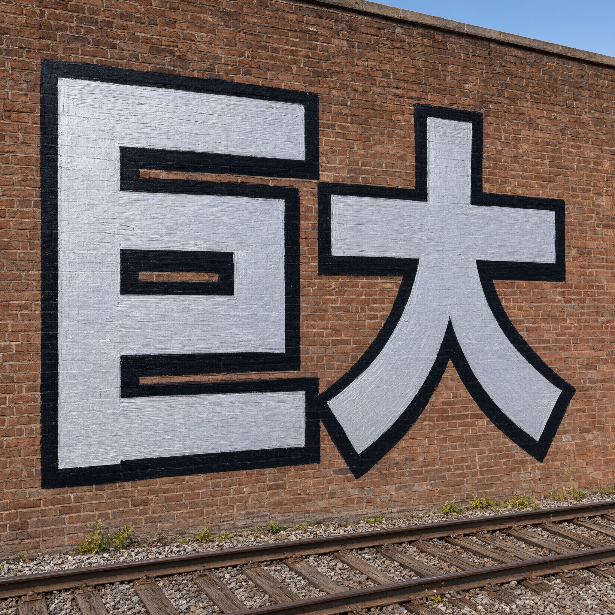 滚筒大块字 AI 字体在 Qwen-Image 上的生成结果:文字 巨大