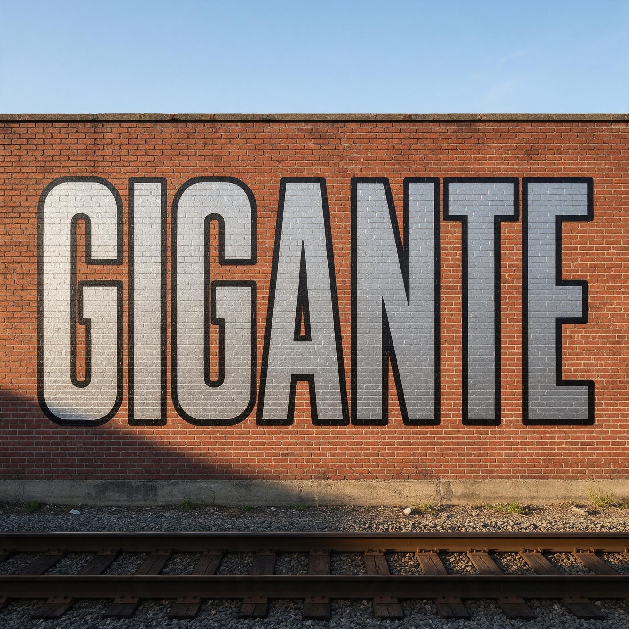 Fonte de IA Grafite blockbuster gerada no Seedream: a palavra GIGANTE