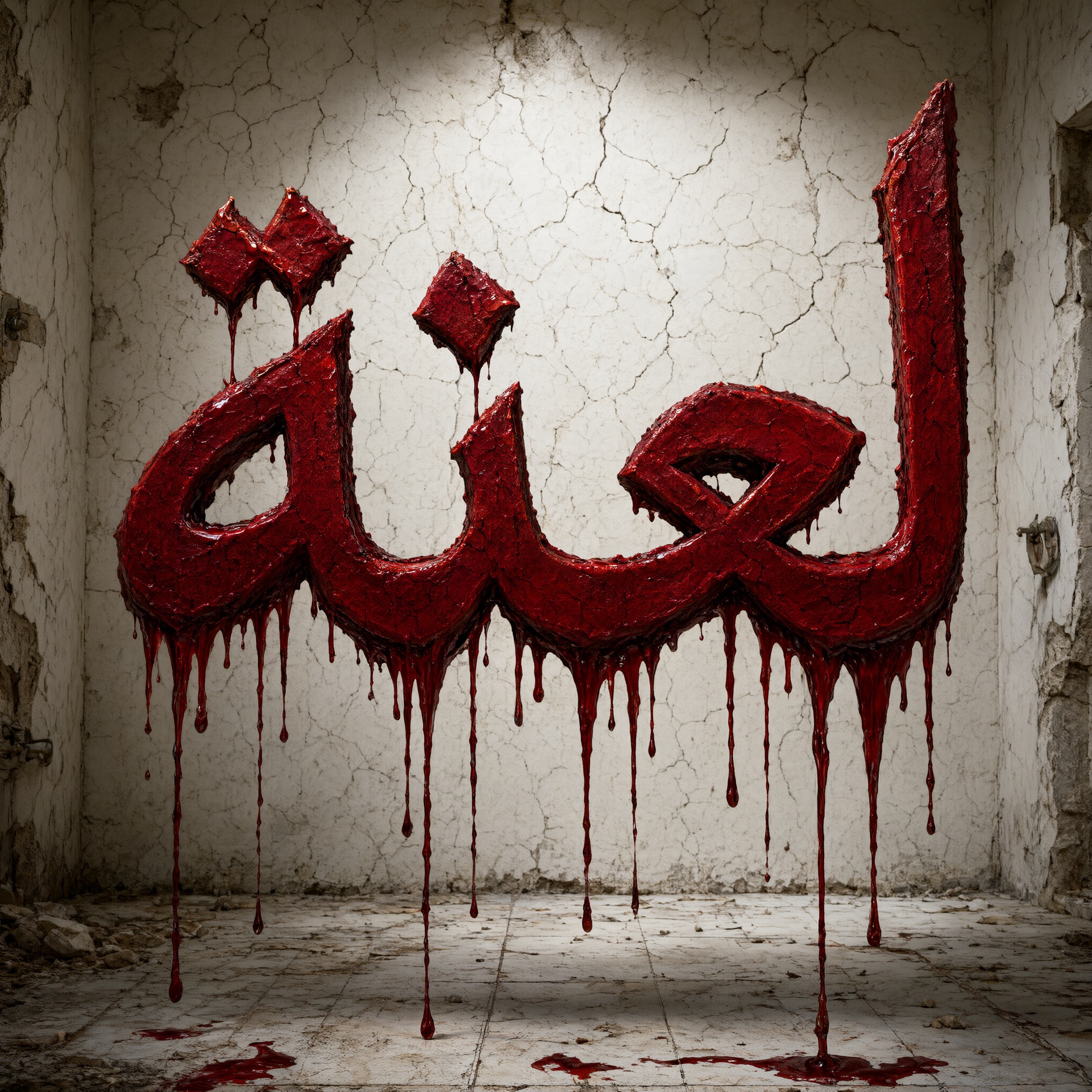 خط خط دم بالذكاء الاصطناعي من توليد Qwen-Image: كلمة لعنة
