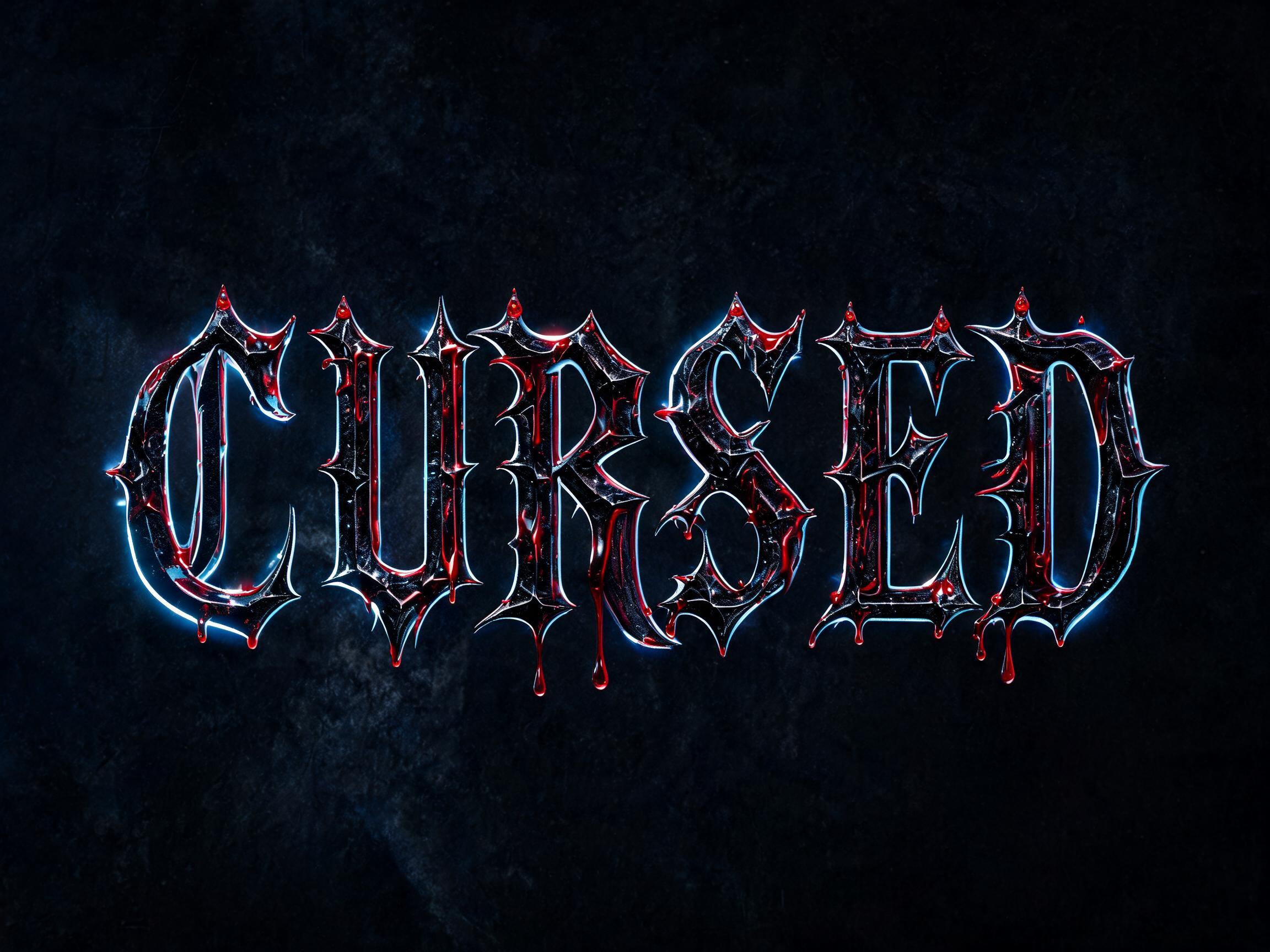 Blood Gothic AI font effect image