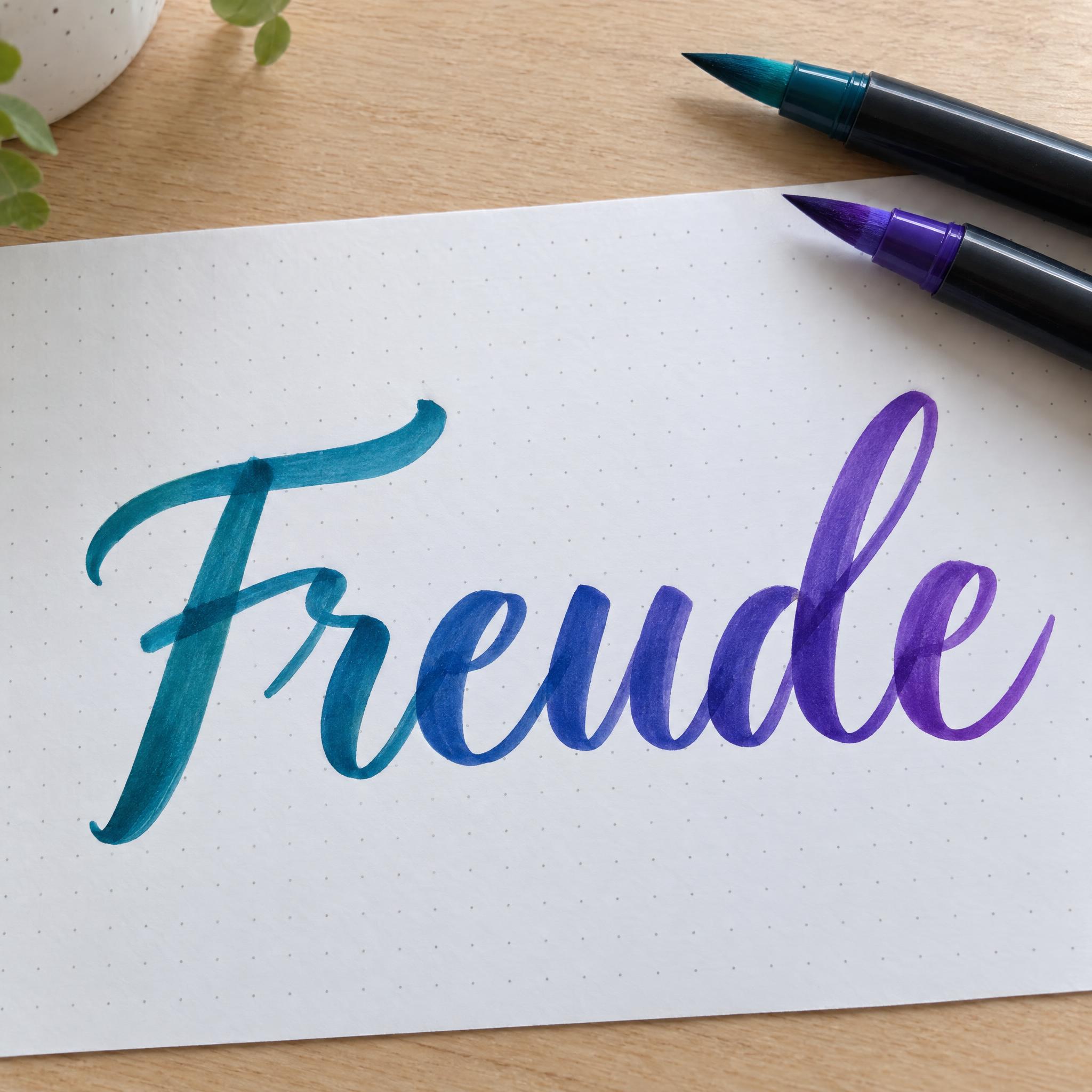 Brush Lettering KI-Schrift Beispielbild