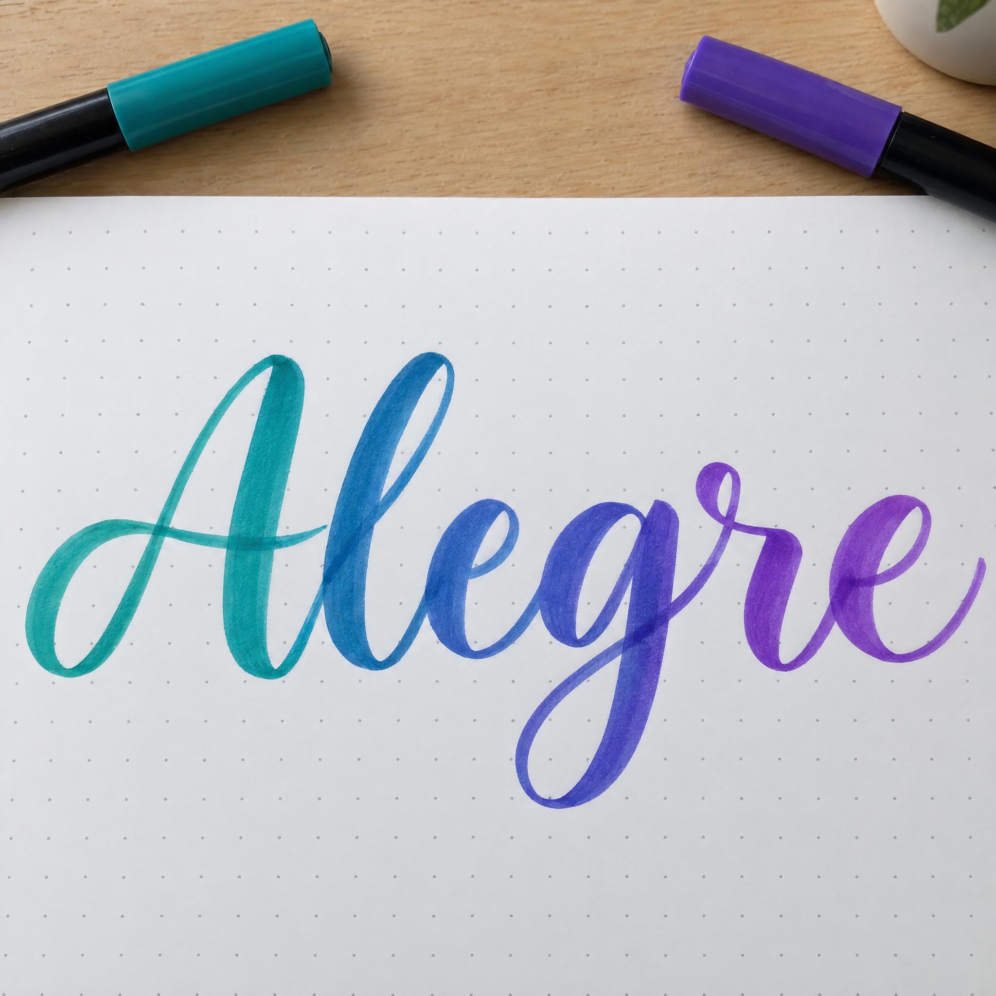 Imagen de ejemplo de la fuente de IA Brush lettering