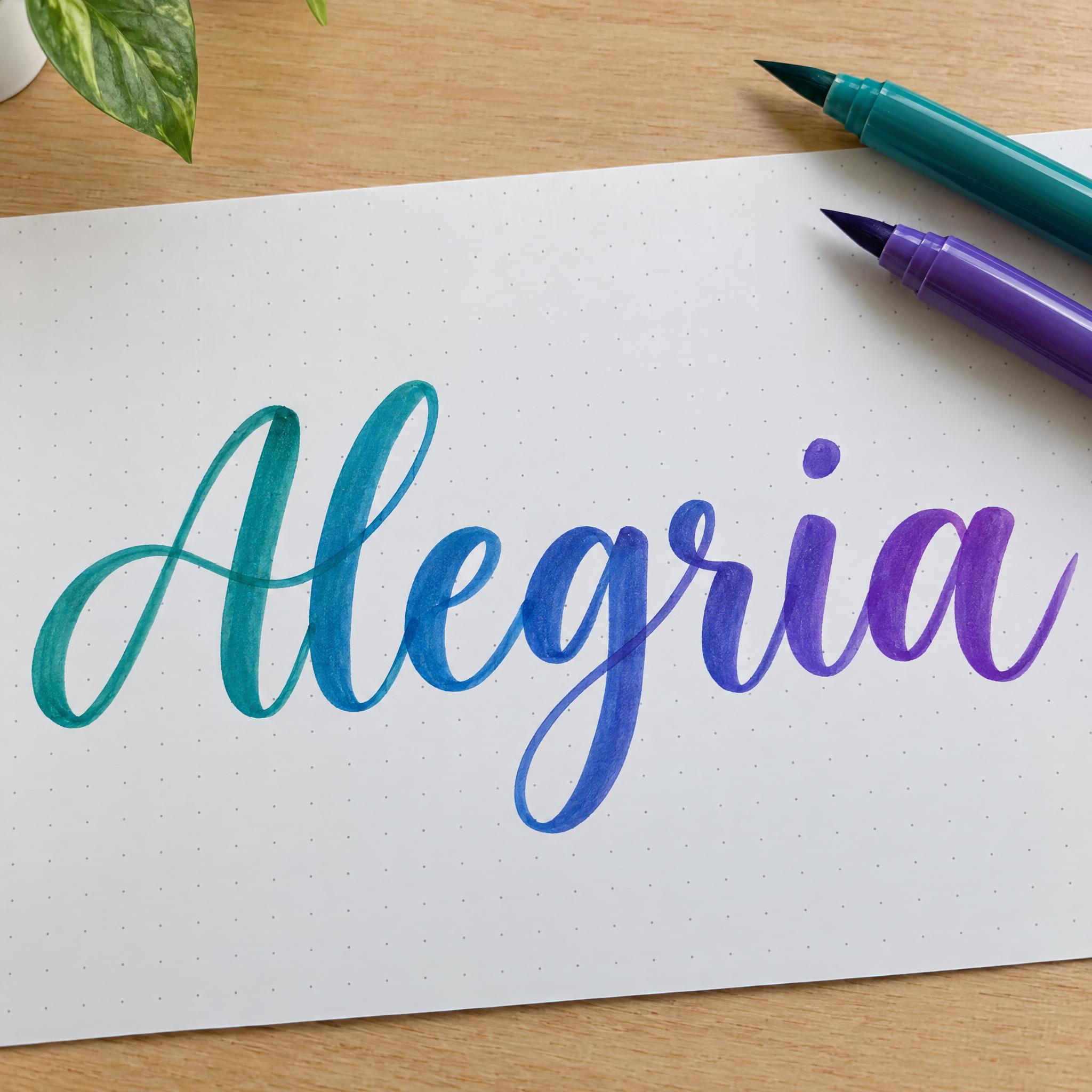 Imagem de exemplo da fonte de IA Brush Lettering