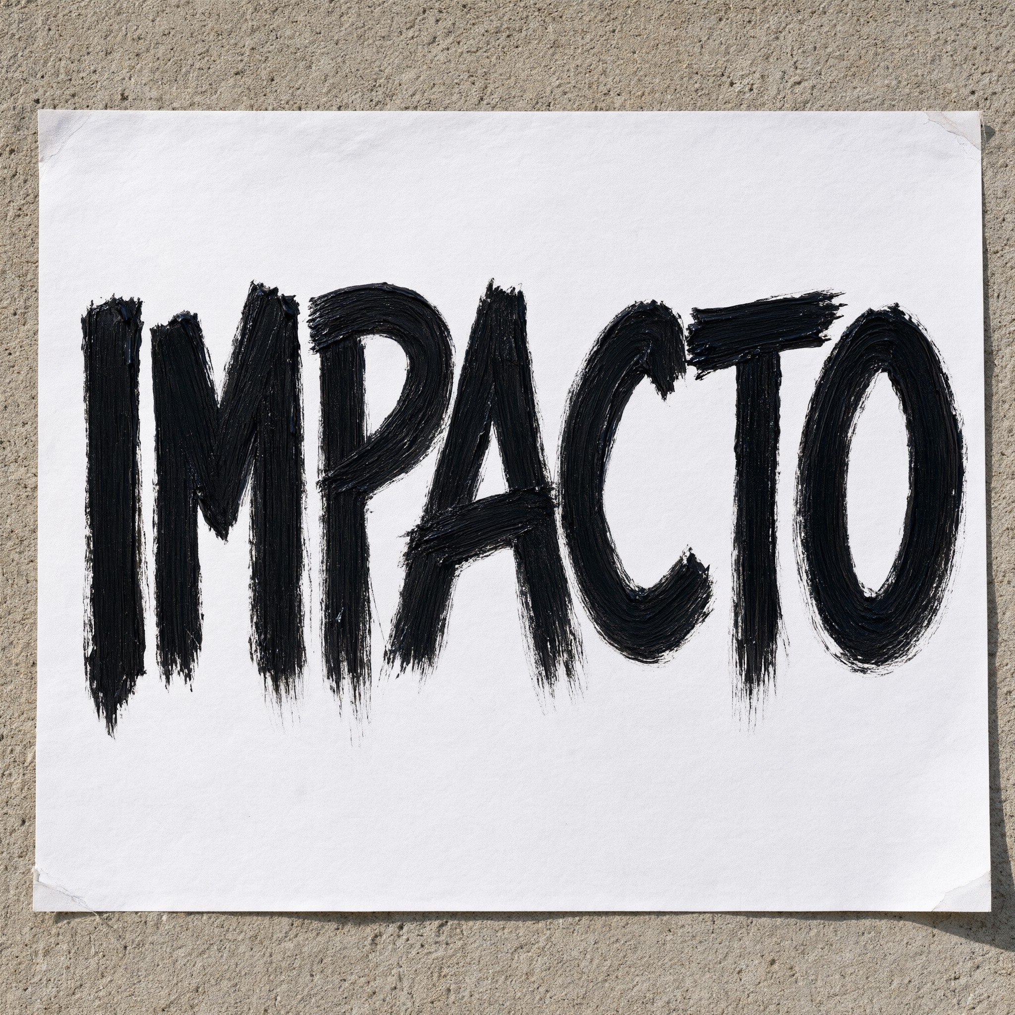 Fuente de IA Letras de pincelada generada con Qwen-Image: la palabra IMPACTO