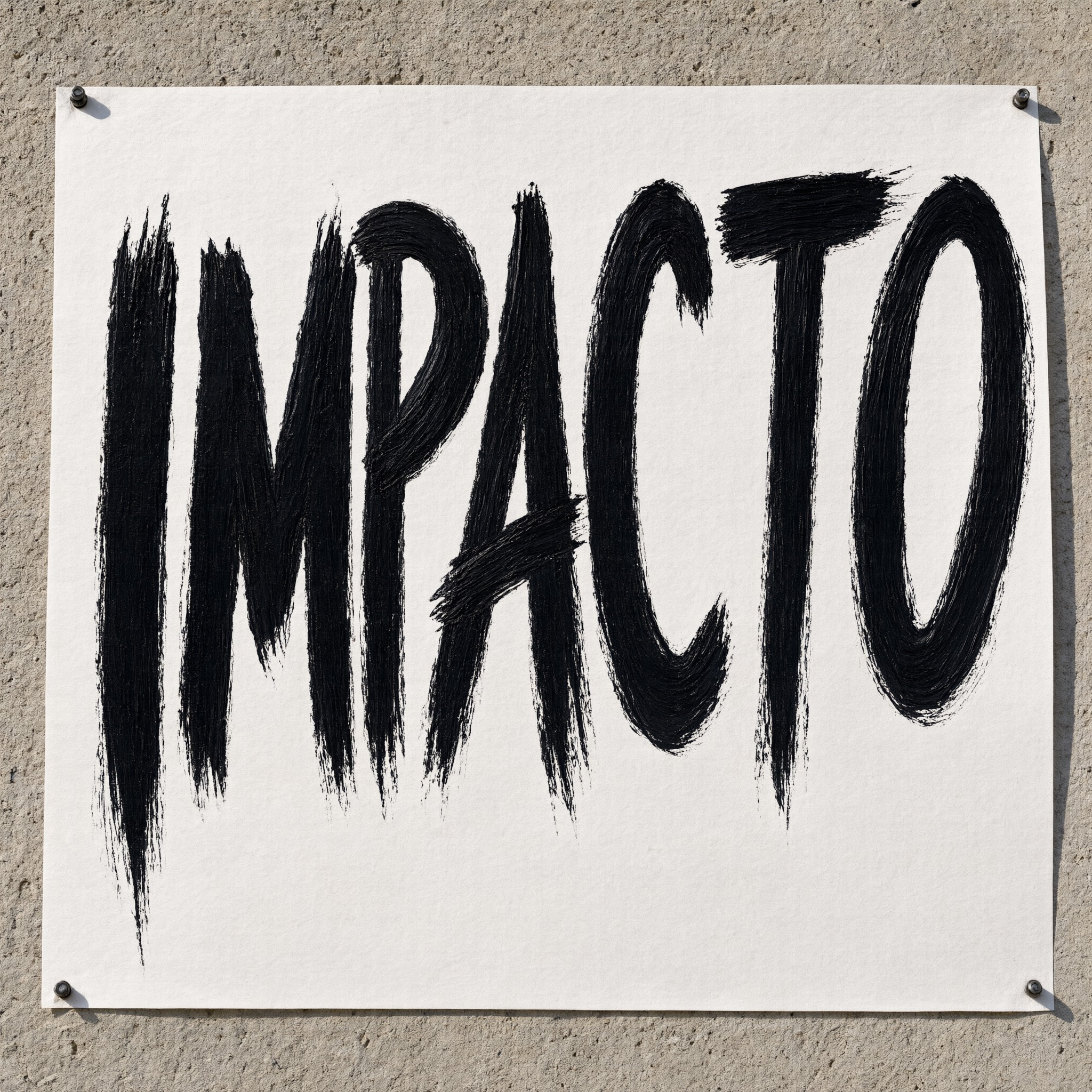 Fonte de IA Fonte pincelada gerada no Qwen-Image: a palavra IMPACTO
