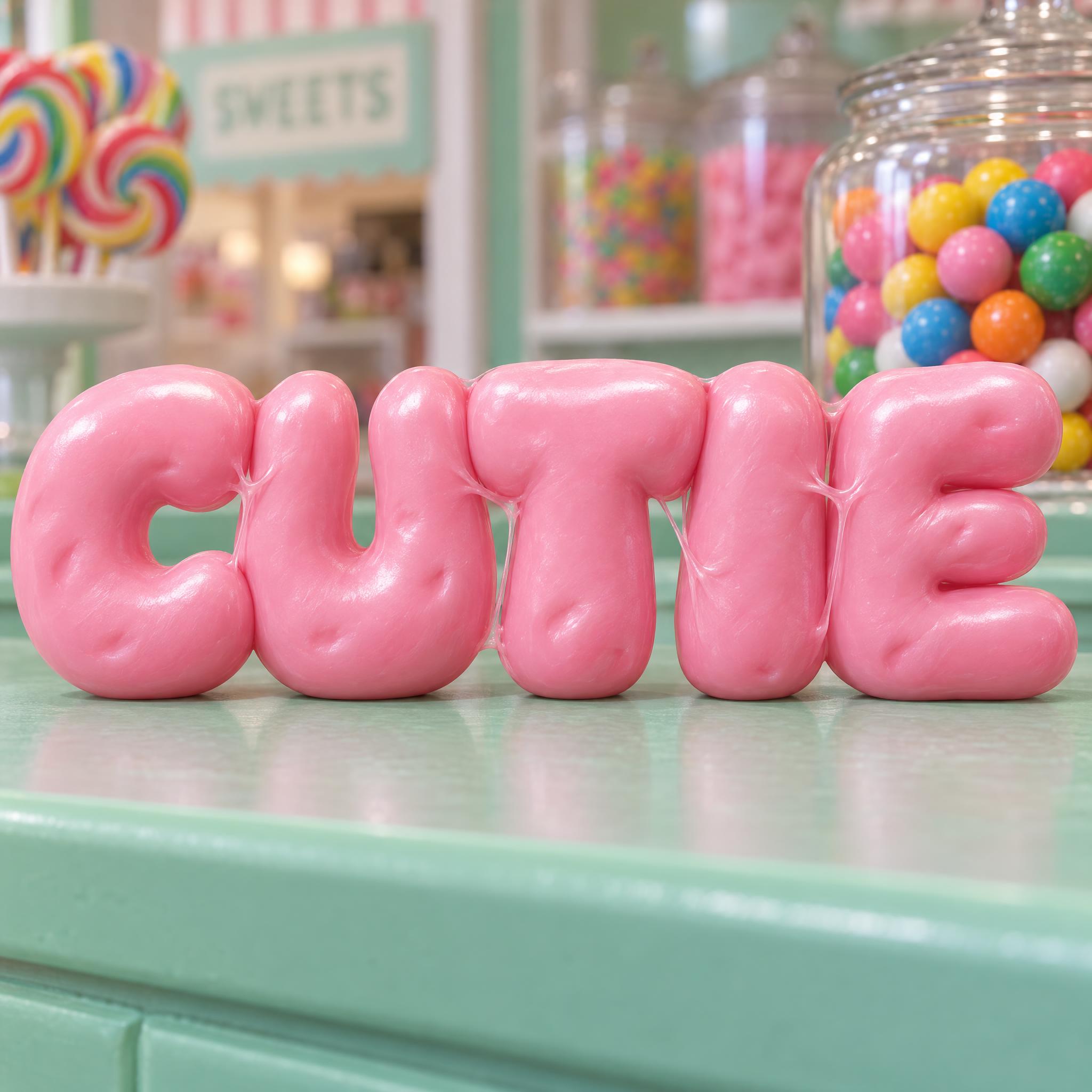 Bubblegum Font AI font effect image