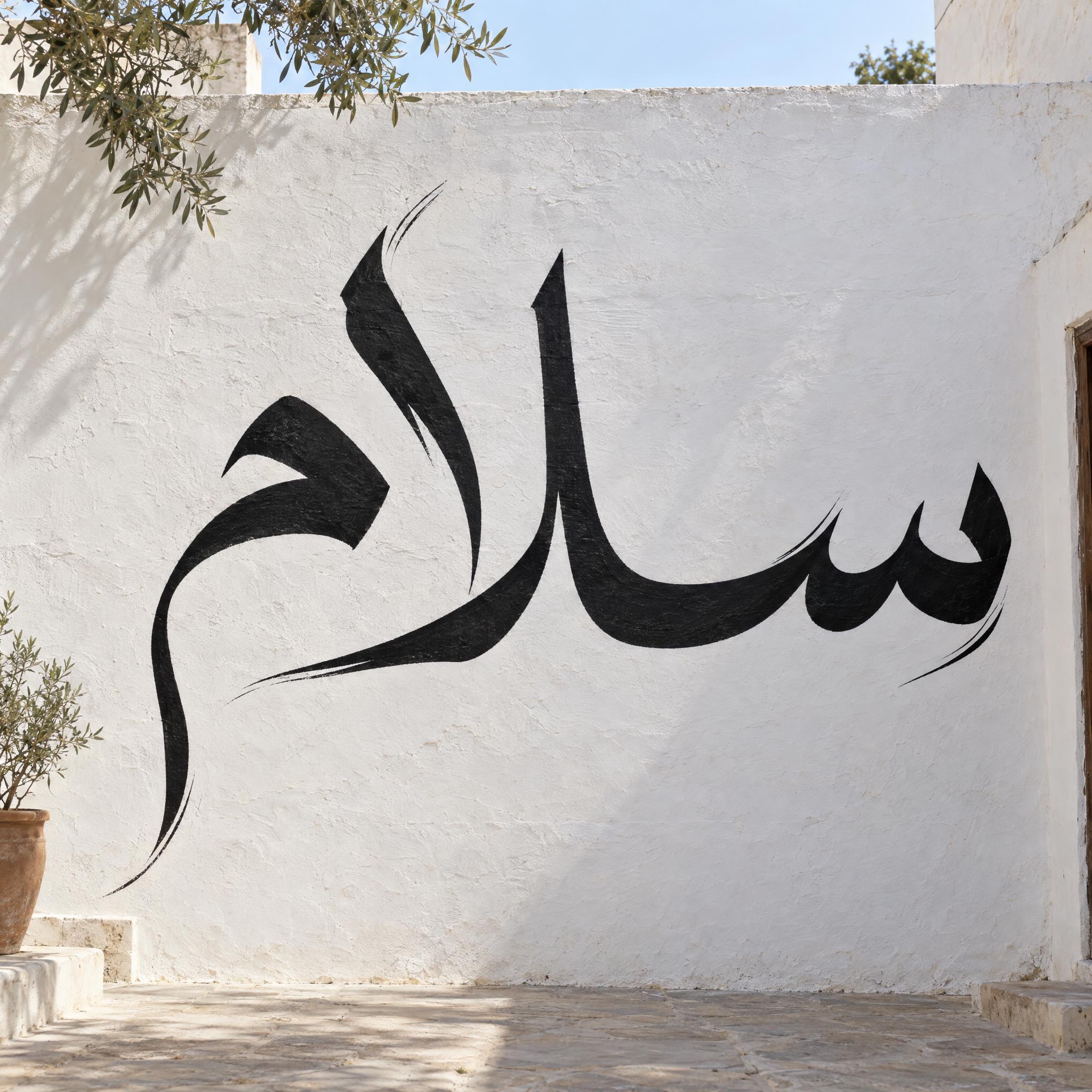 صورة مثال لخط كاليجرافيتي بالذكاء الاصطناعي