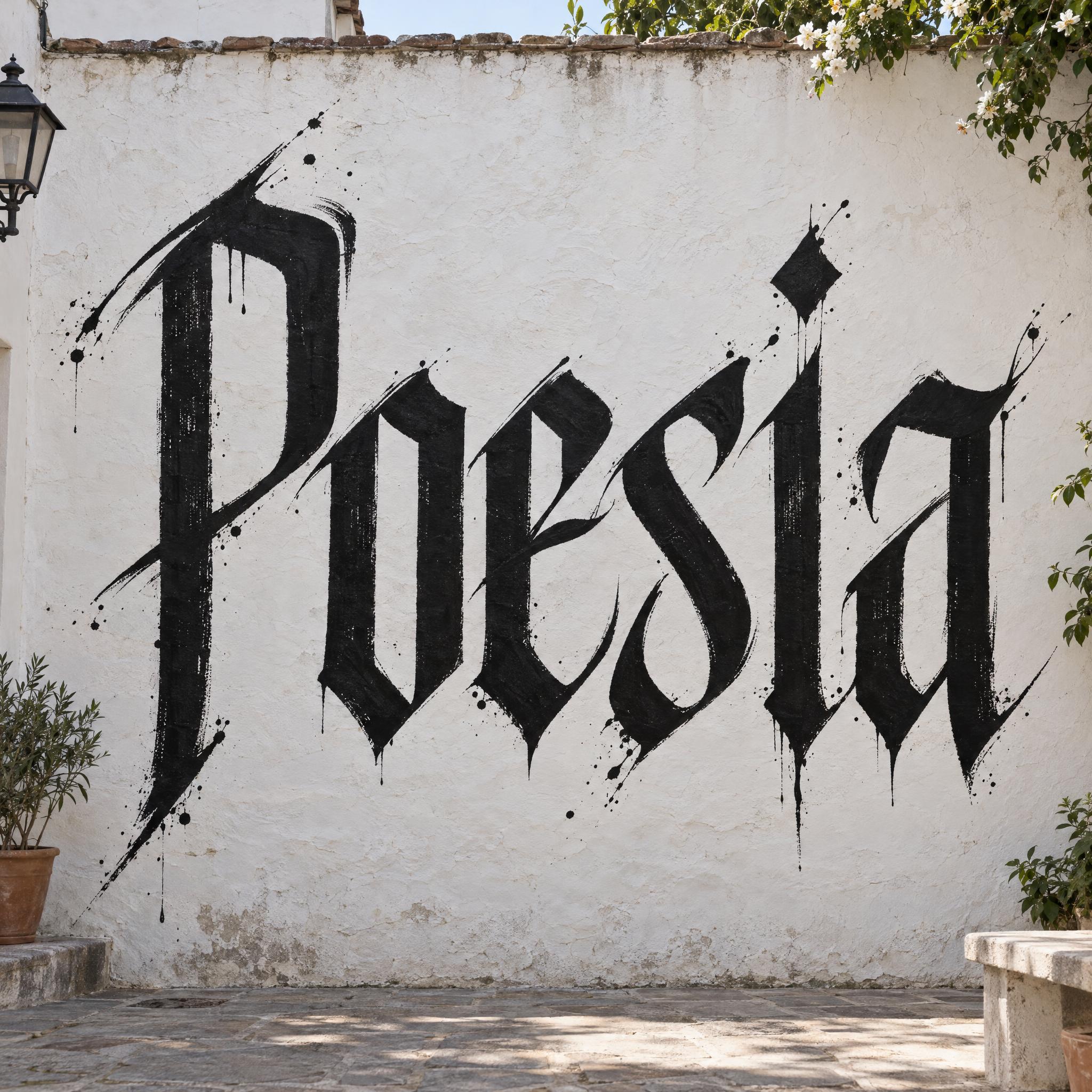 Imagem de exemplo da fonte de IA Calligraffiti
