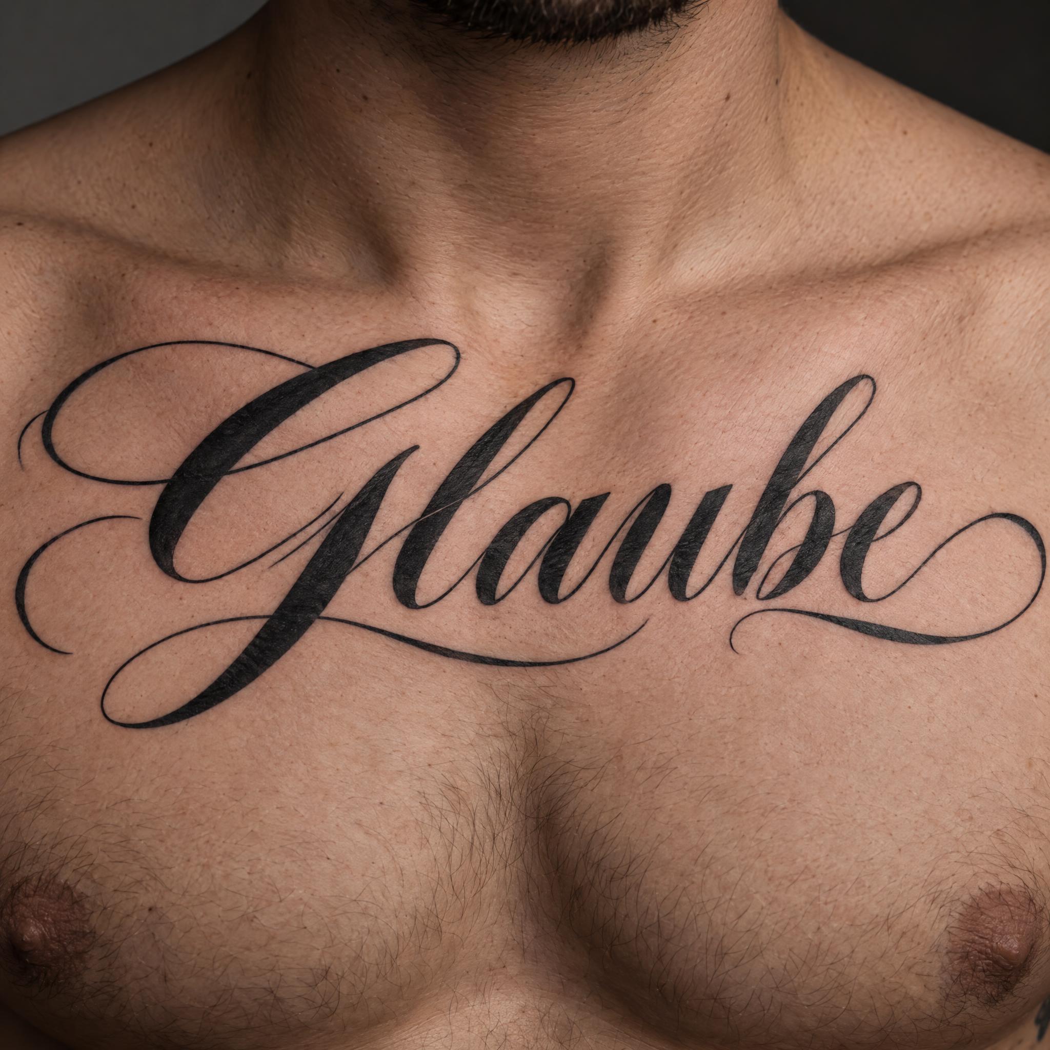 Kalligraphie-Tattoo KI-Schrift Beispielbild