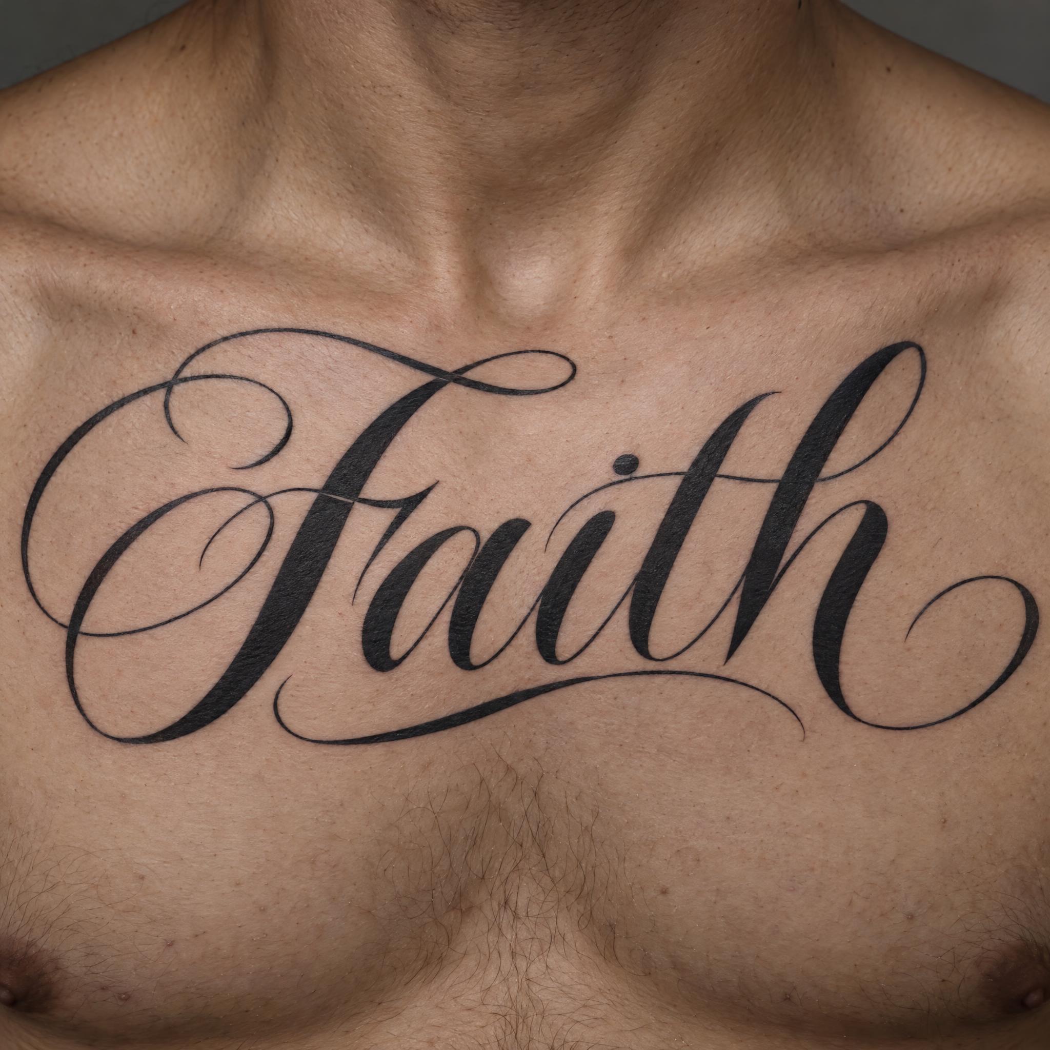 Calligraphy Tattoo AI font effect image