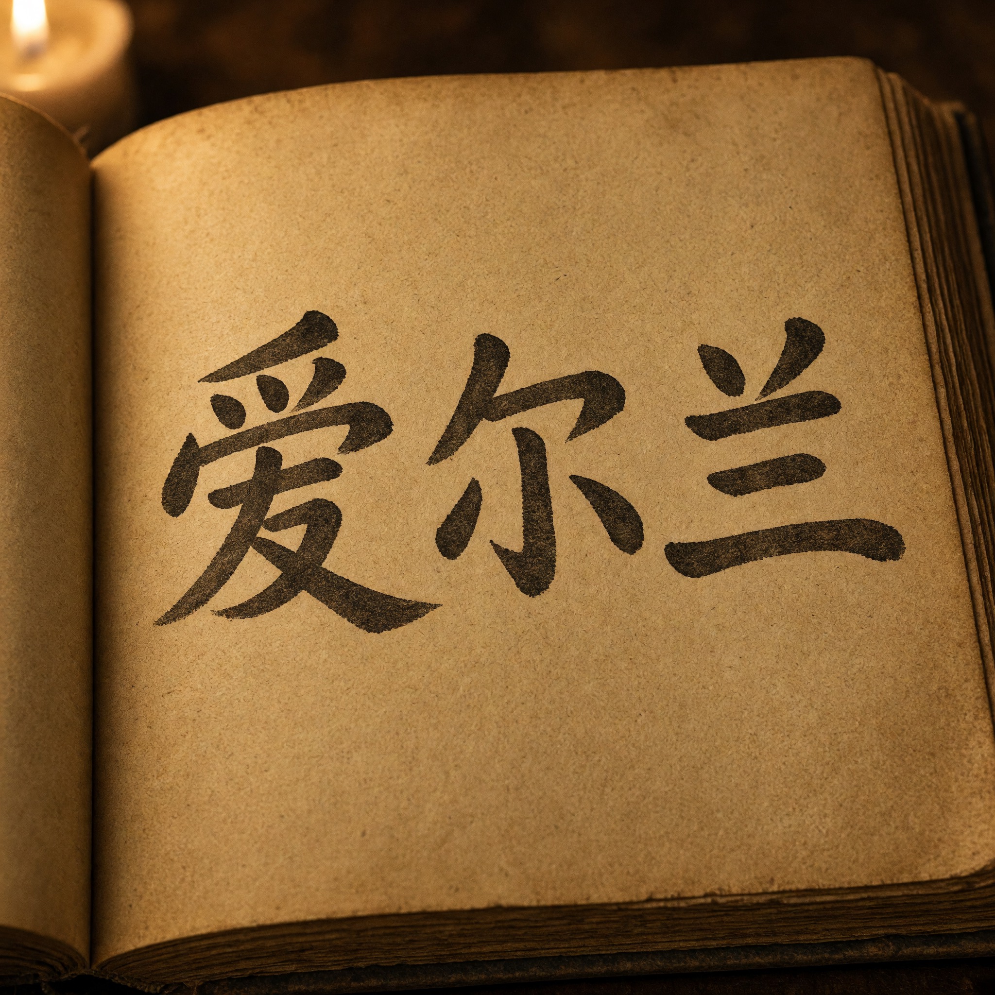 凯尔特字体 AI 字体在 Grok Imagine 上的生成结果：文字 爱尔兰