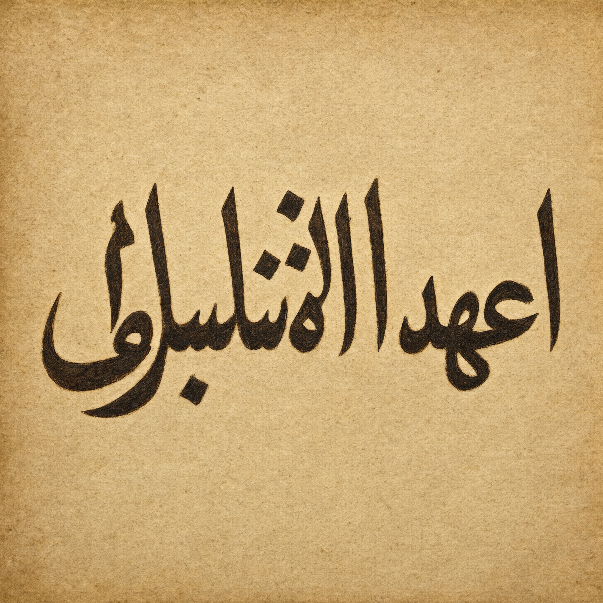 خط خط سلتي بالذكاء الاصطناعي من توليد Qwen-Image: كلمة عهد