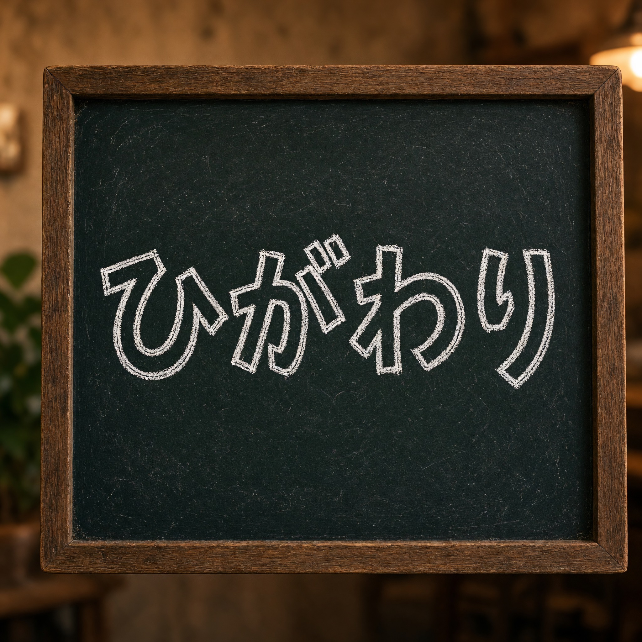 Grok Imagine で生成した チョーク文字 AIフォント：文字「ひがわり」