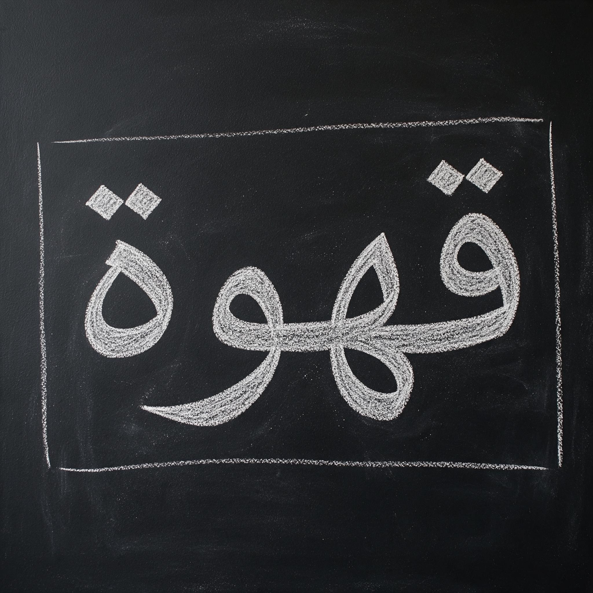 خط خط الطباشير بالذكاء الاصطناعي من توليد Seedream: كلمة قهوة