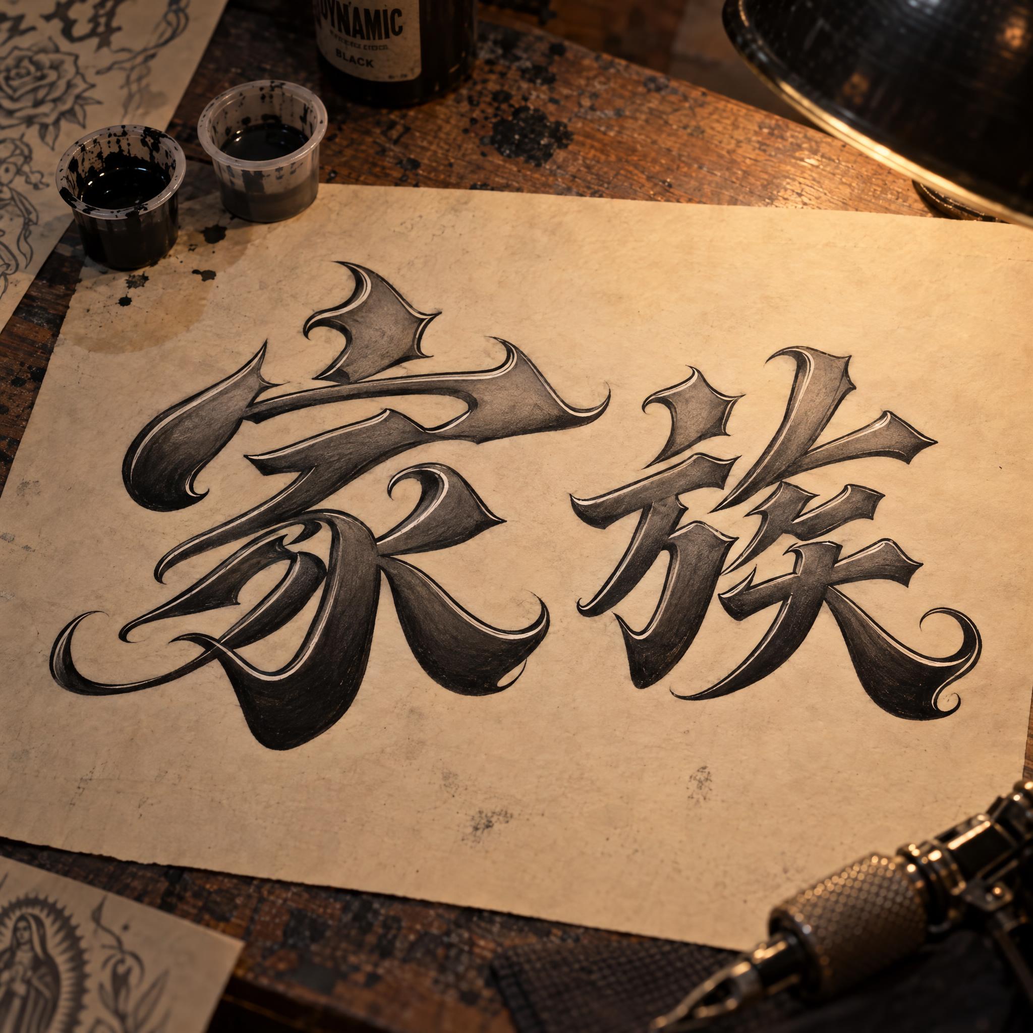 奇卡诺花体字 AI 字体在 GPT Image 上的生成结果:文字 家族