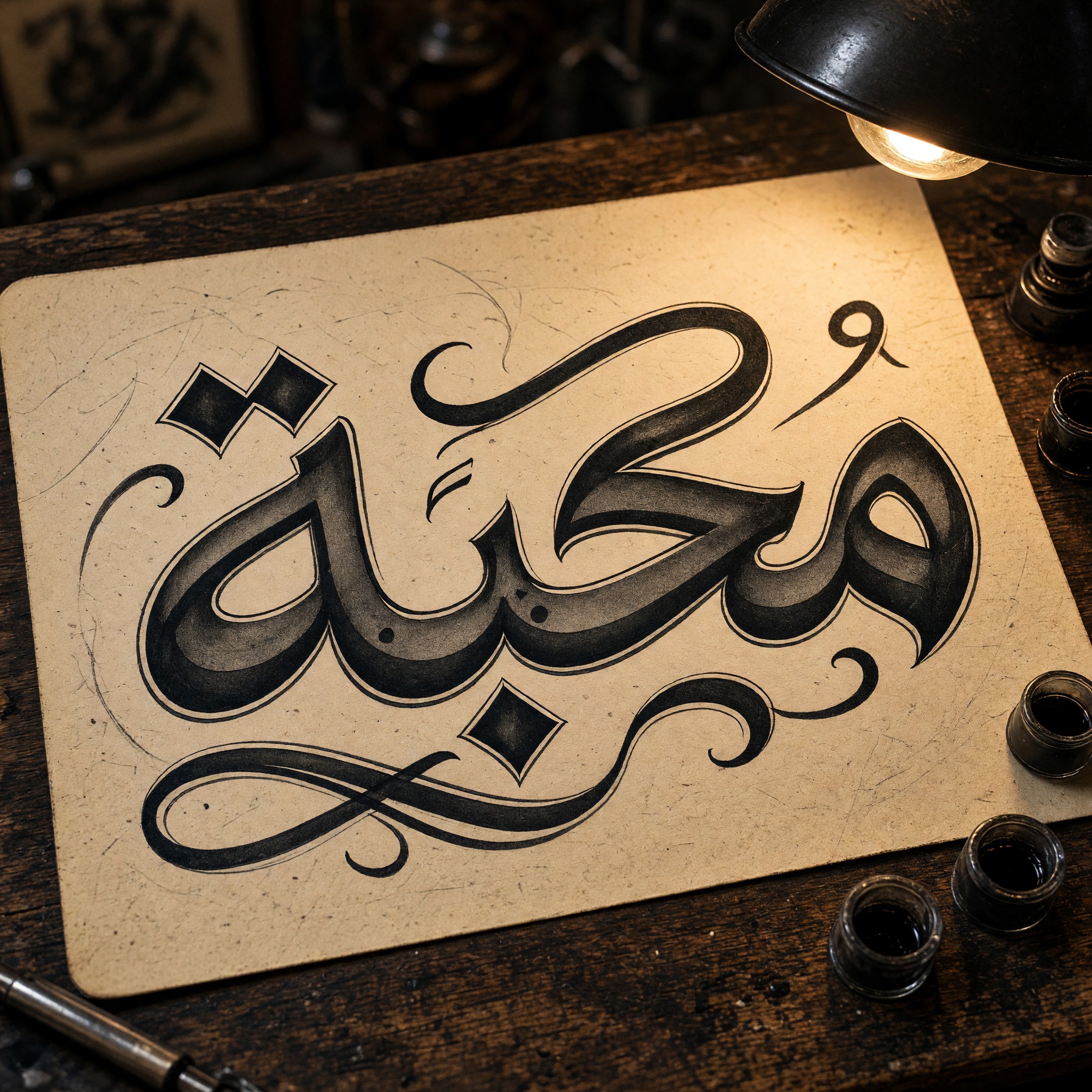 خط خط تشيكانو بالذكاء الاصطناعي من توليد Grok Imagine: كلمة محبة