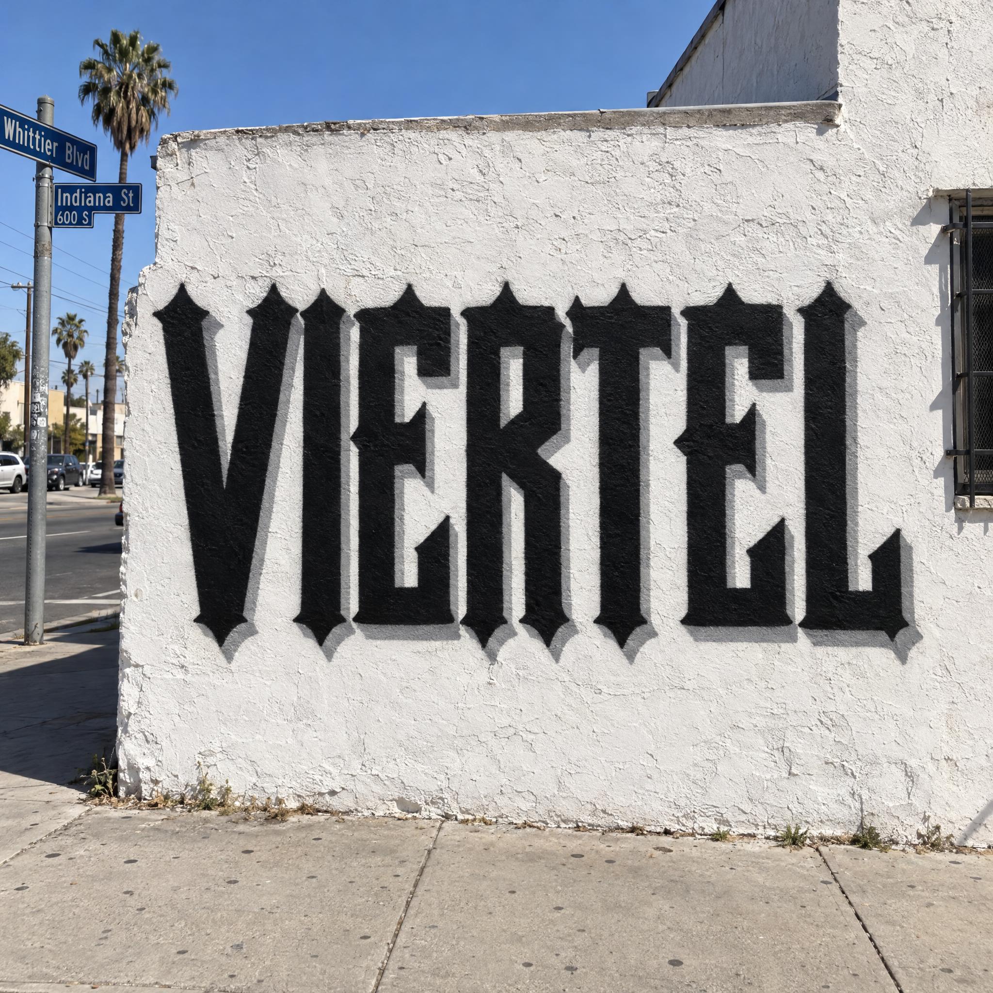 Cholo-Blockschrift KI-Schrift Beispielbild