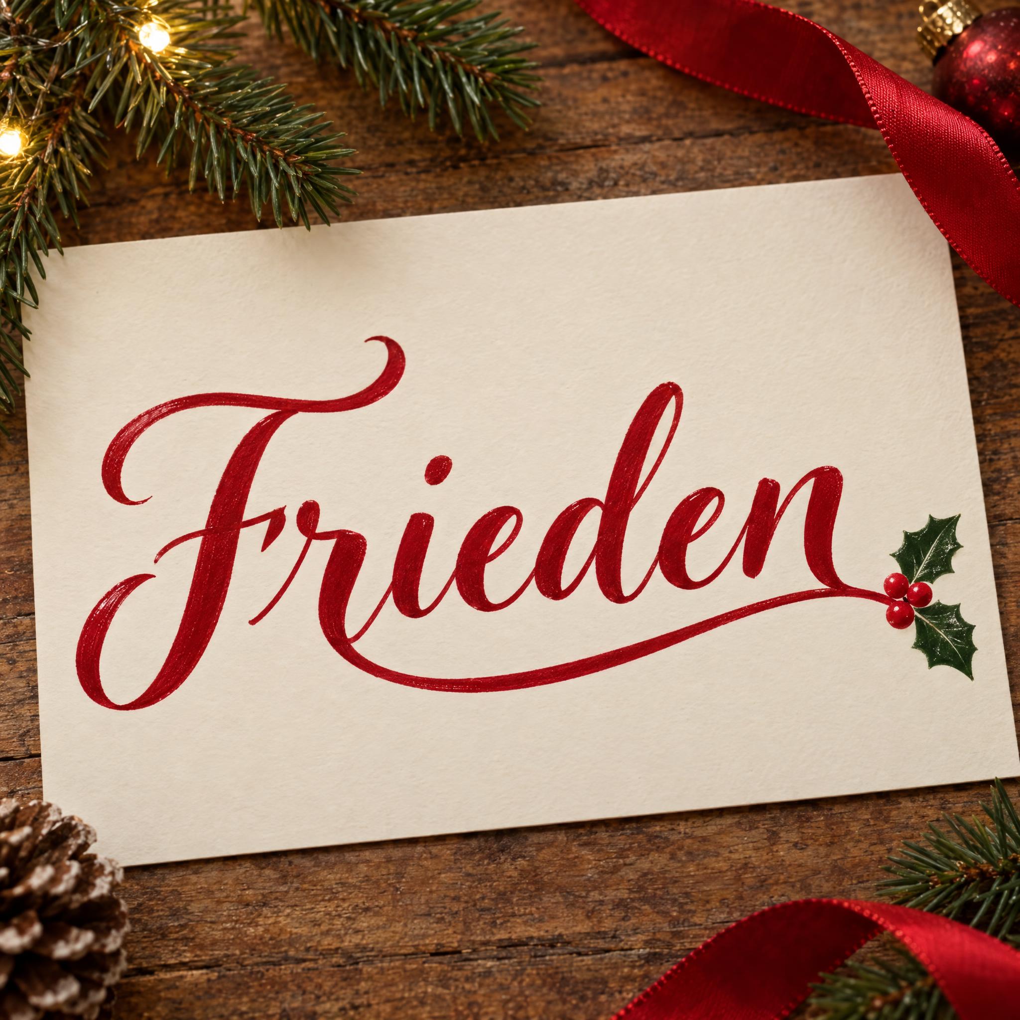 Weihnachtliche Schreibschrift KI-Schrift Beispielbild