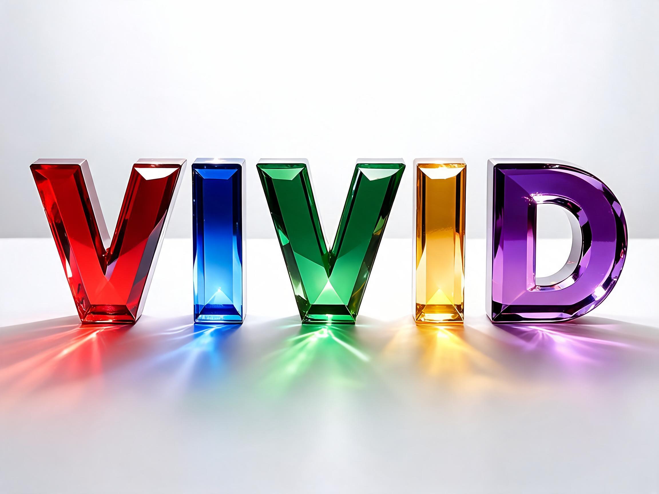 Colored Glass AI font effect image