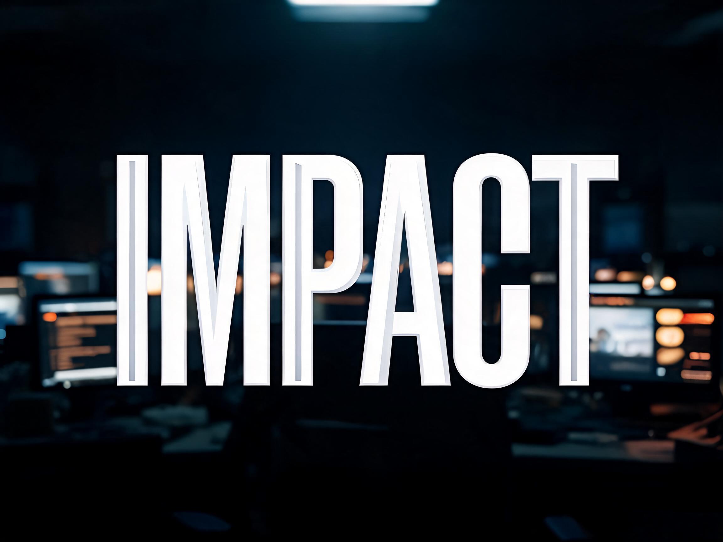 Condensed Impact AI font effect image