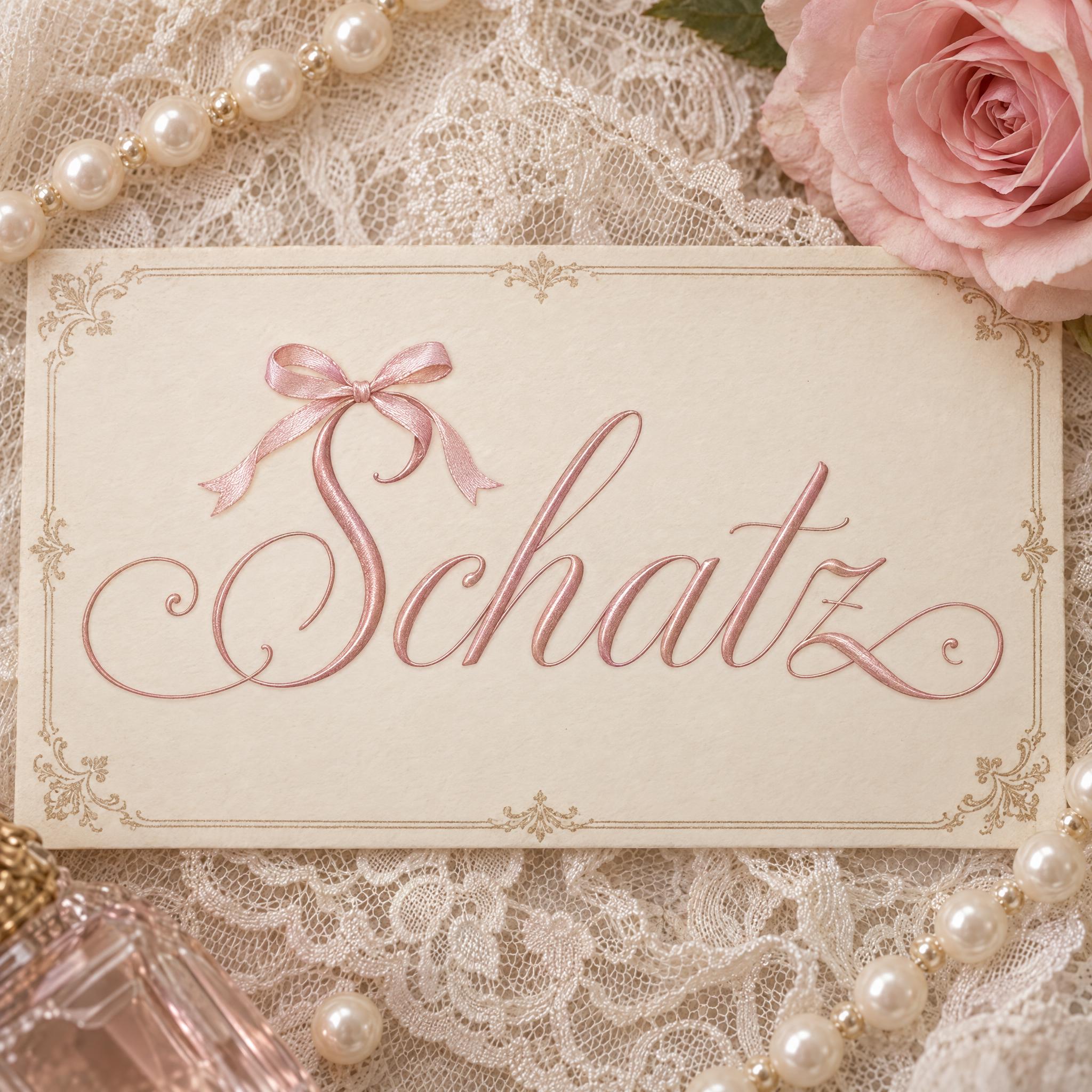 Coquette-Schrift KI-Schrift Beispielbild