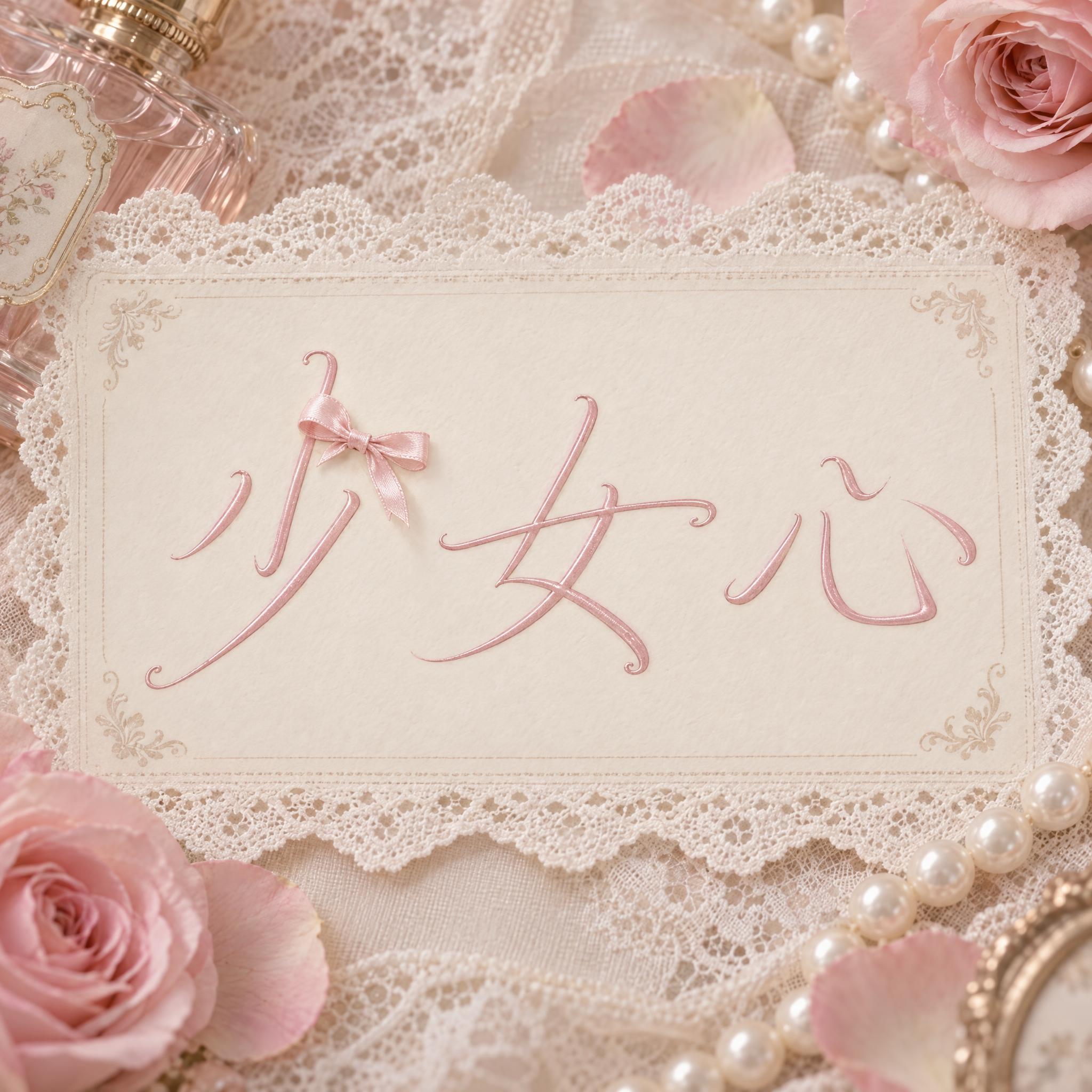 少女风字体 AI 字体效果图