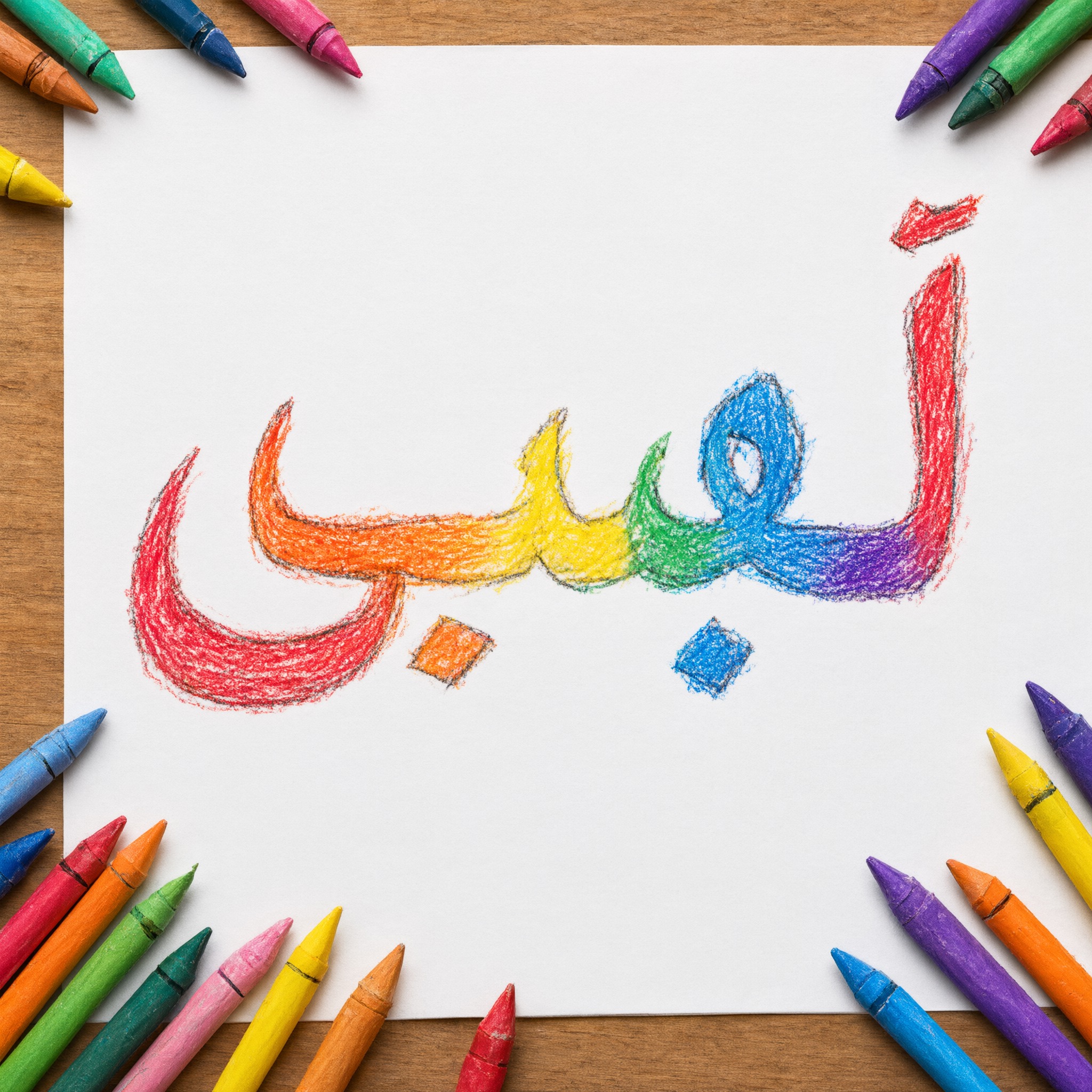 خط خط الأطفال بالذكاء الاصطناعي من توليد Qwen-Image: كلمة لعب