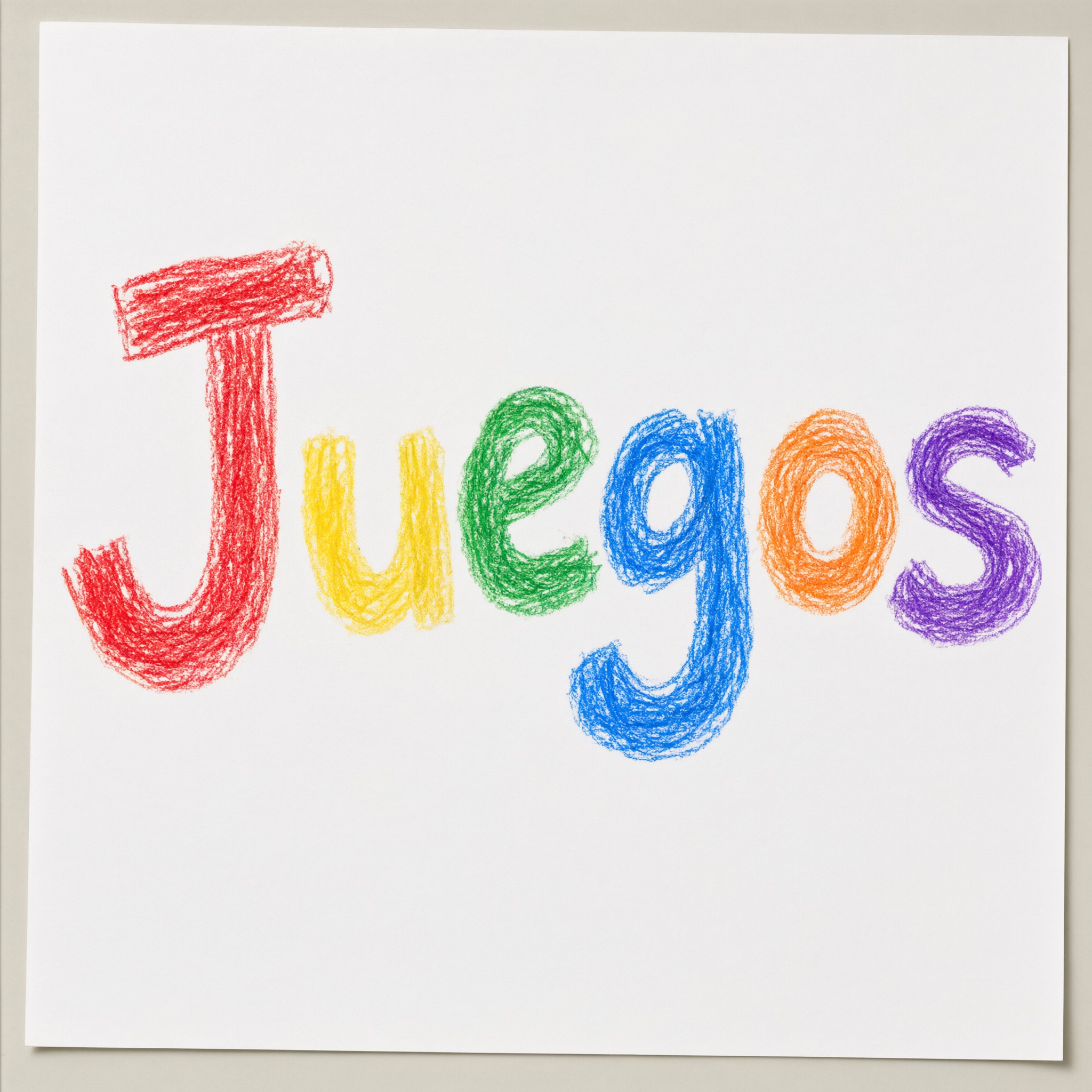 Fuente de IA Letra infantil generada con Qwen-Image: la palabra Juegos