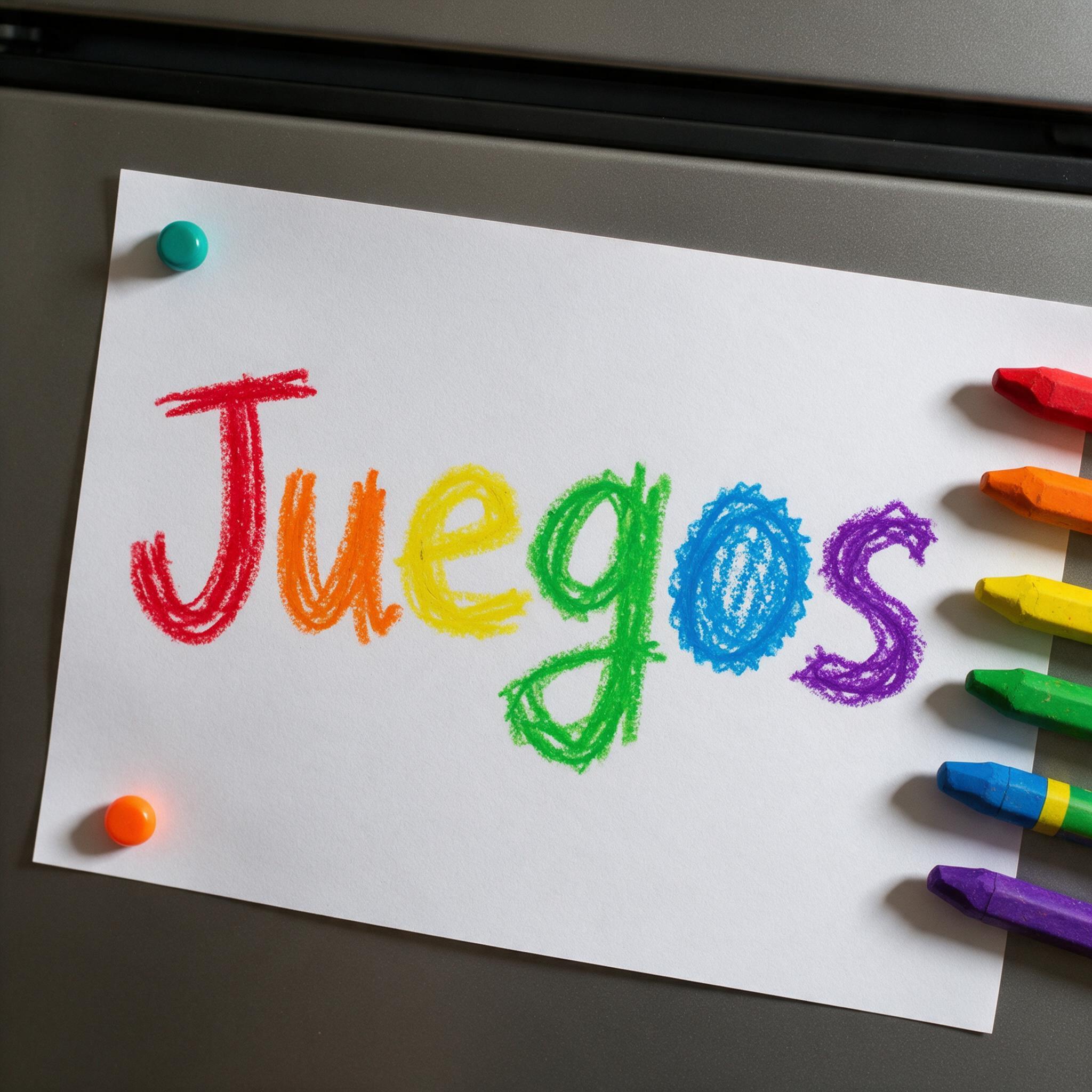 Fuente de IA Letra infantil generada con Seedream: la palabra Juegos