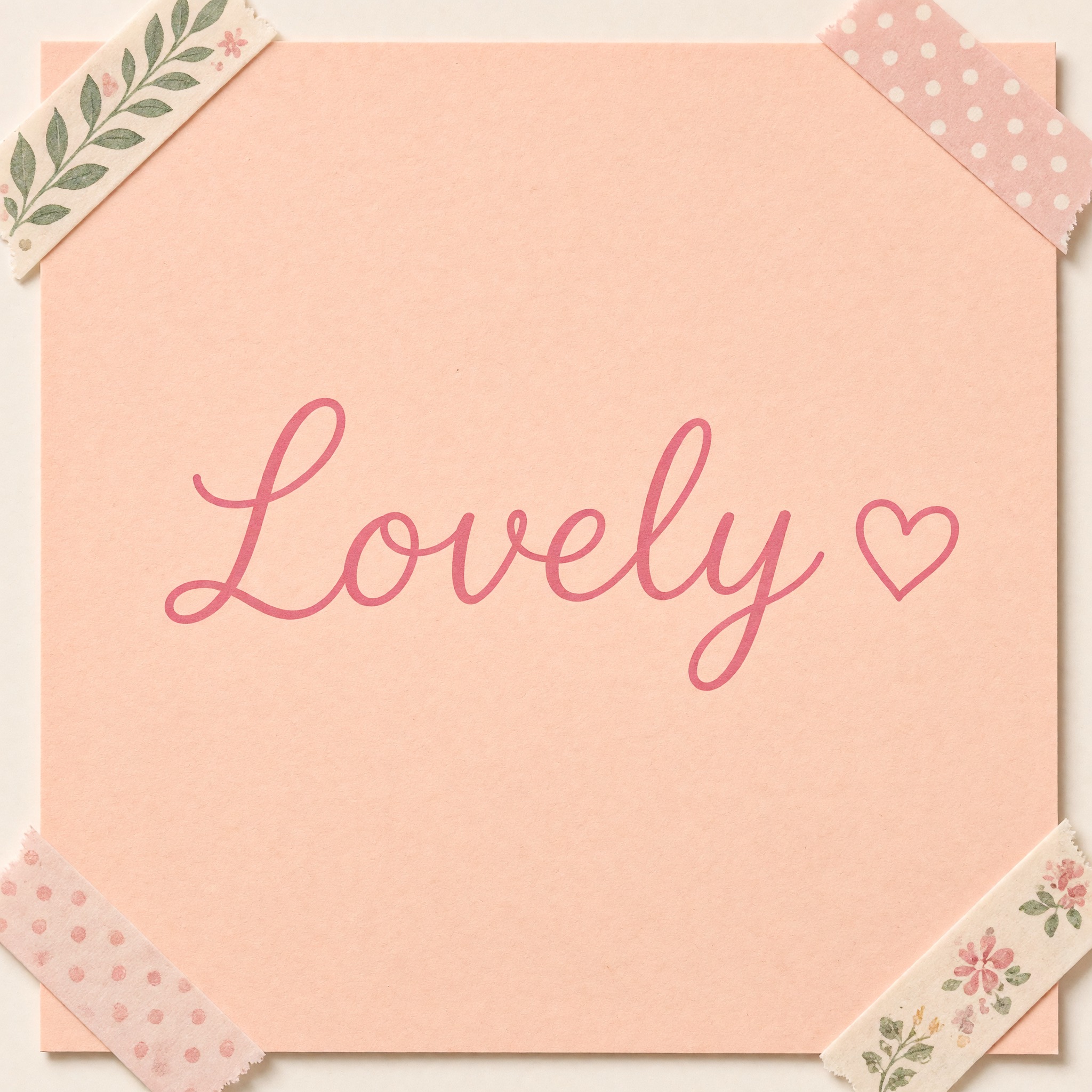 Cute Cursive Font AI font generated with Grok Imagine: the word Lovely