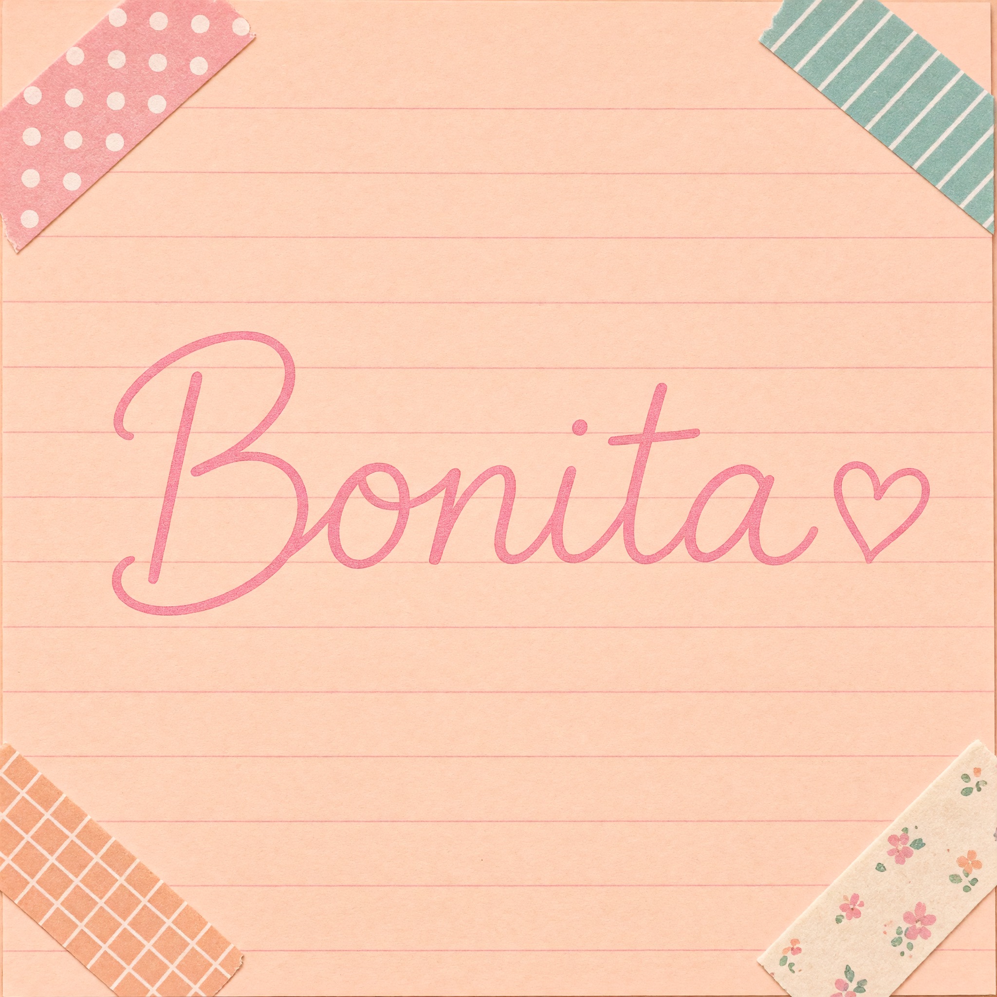 Fuente de IA Letra cursiva bonita generada con Grok Imagine: la palabra Bonita